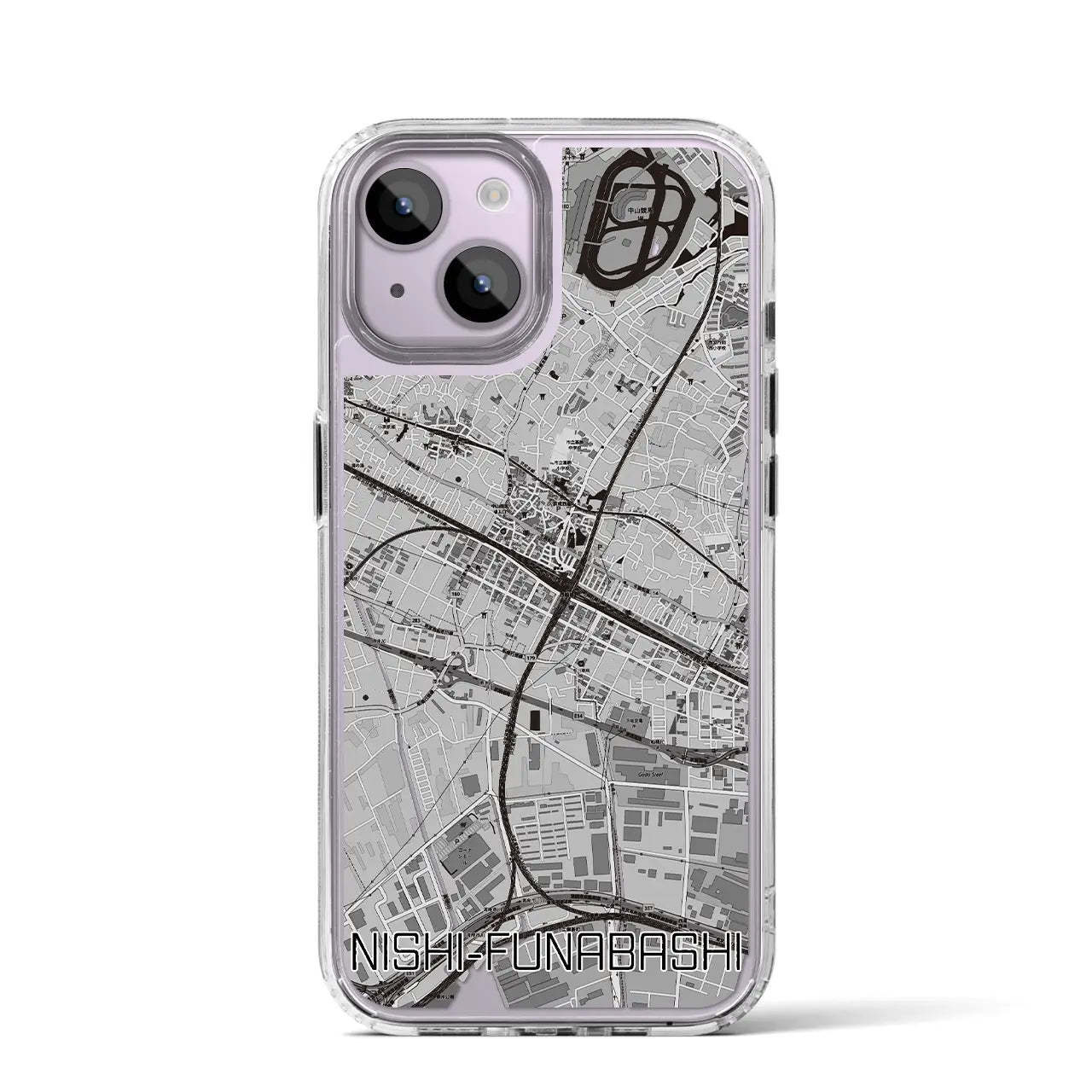 【西船橋(千葉県)】地図柄iPhoneケース(MagSafeタイプ)