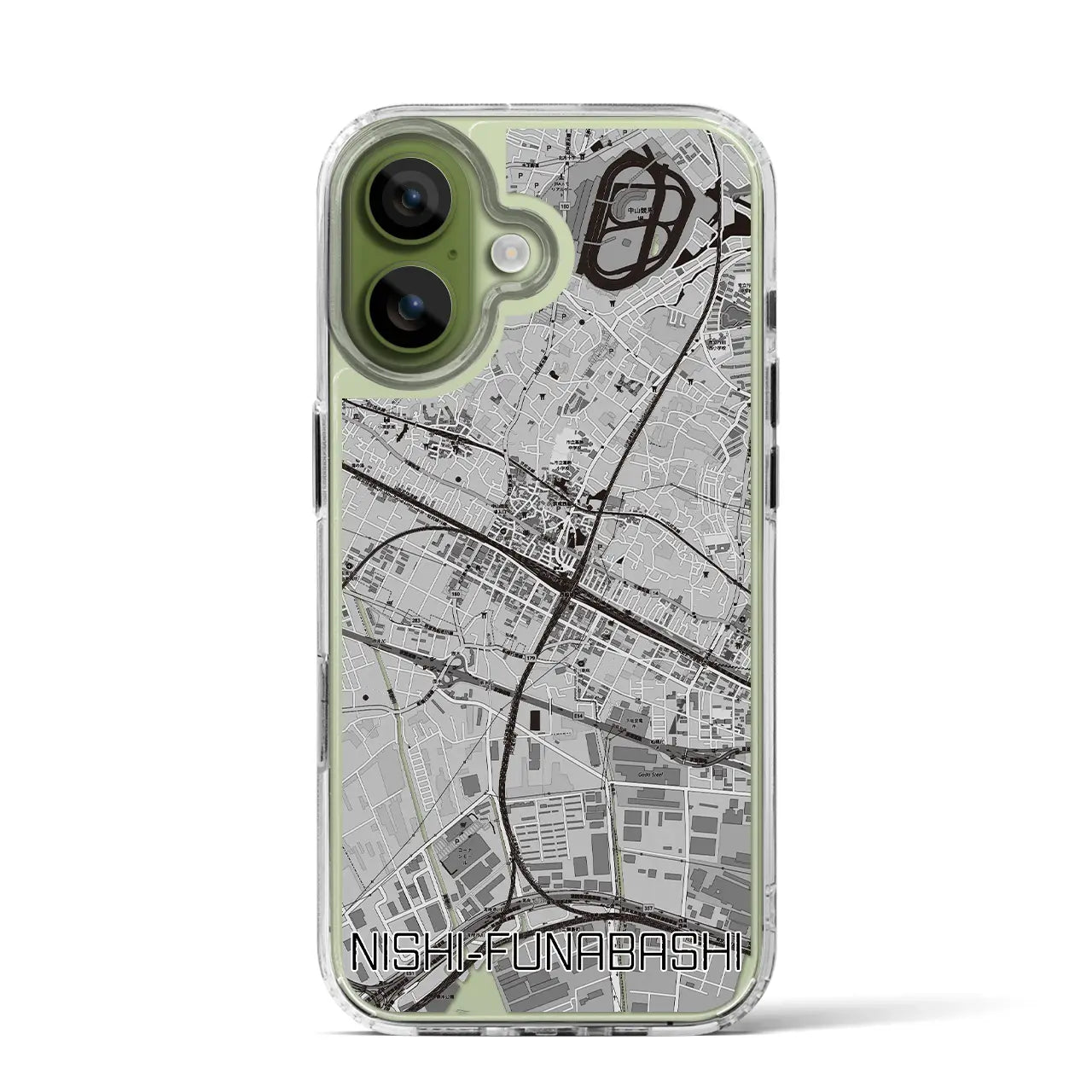 【西船橋(千葉県)】地図柄iPhoneケース(MagSafeタイプ)
