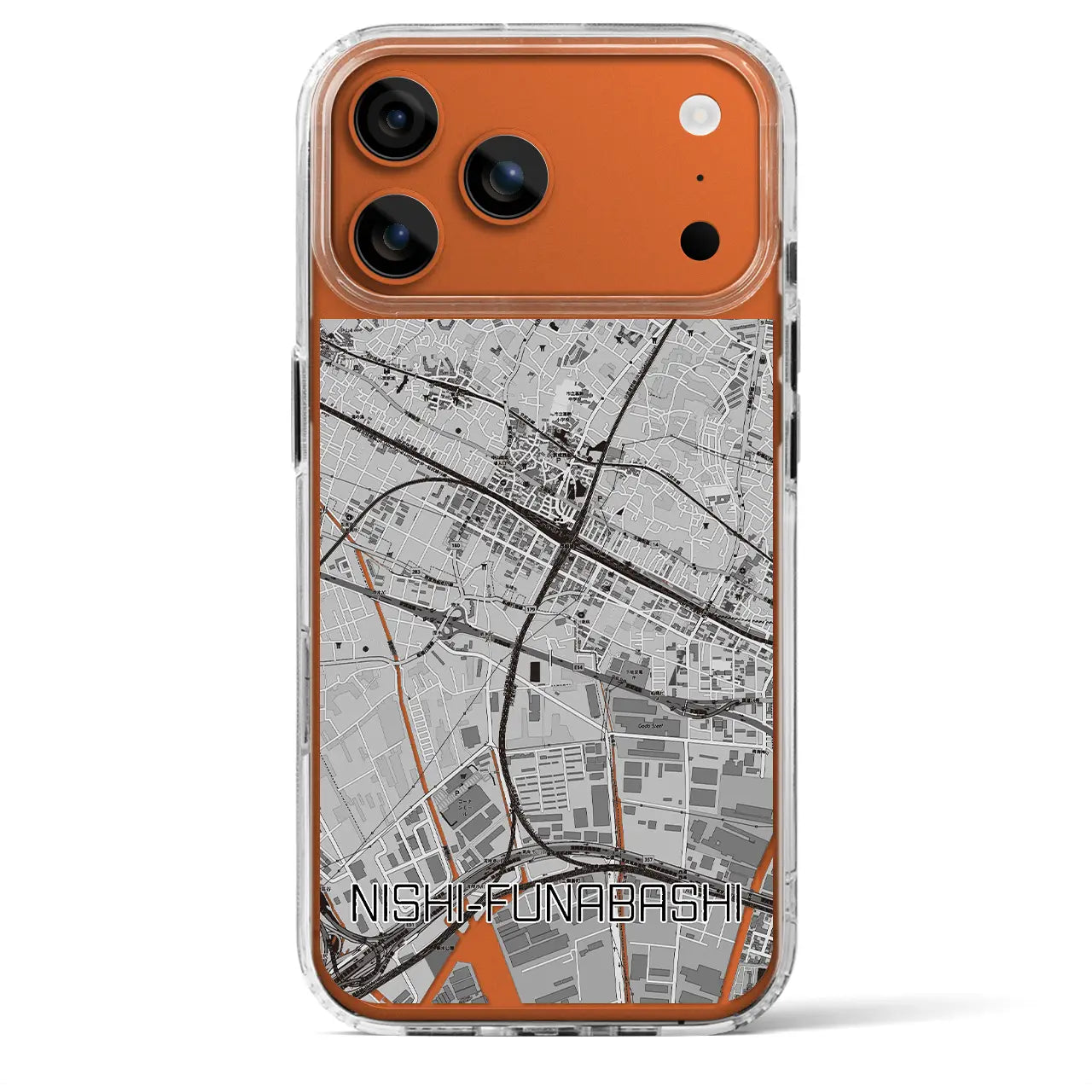 【西船橋(千葉県)】地図柄iPhoneケース(MagSafeタイプ)
