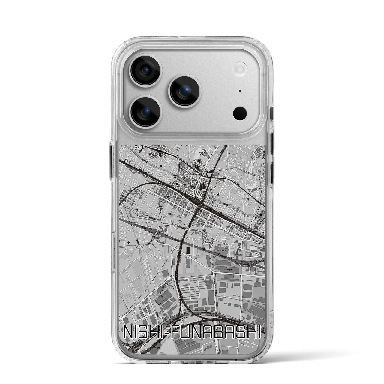 【西船橋(千葉県)】地図柄iPhoneケース(MagSafeタイプ)