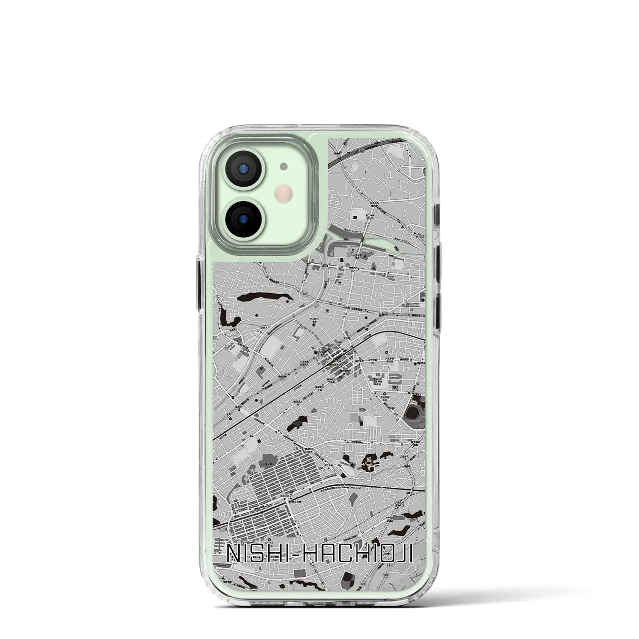 【西八王子(東京都)】地図柄iPhoneケース(MagSafeタイプ)