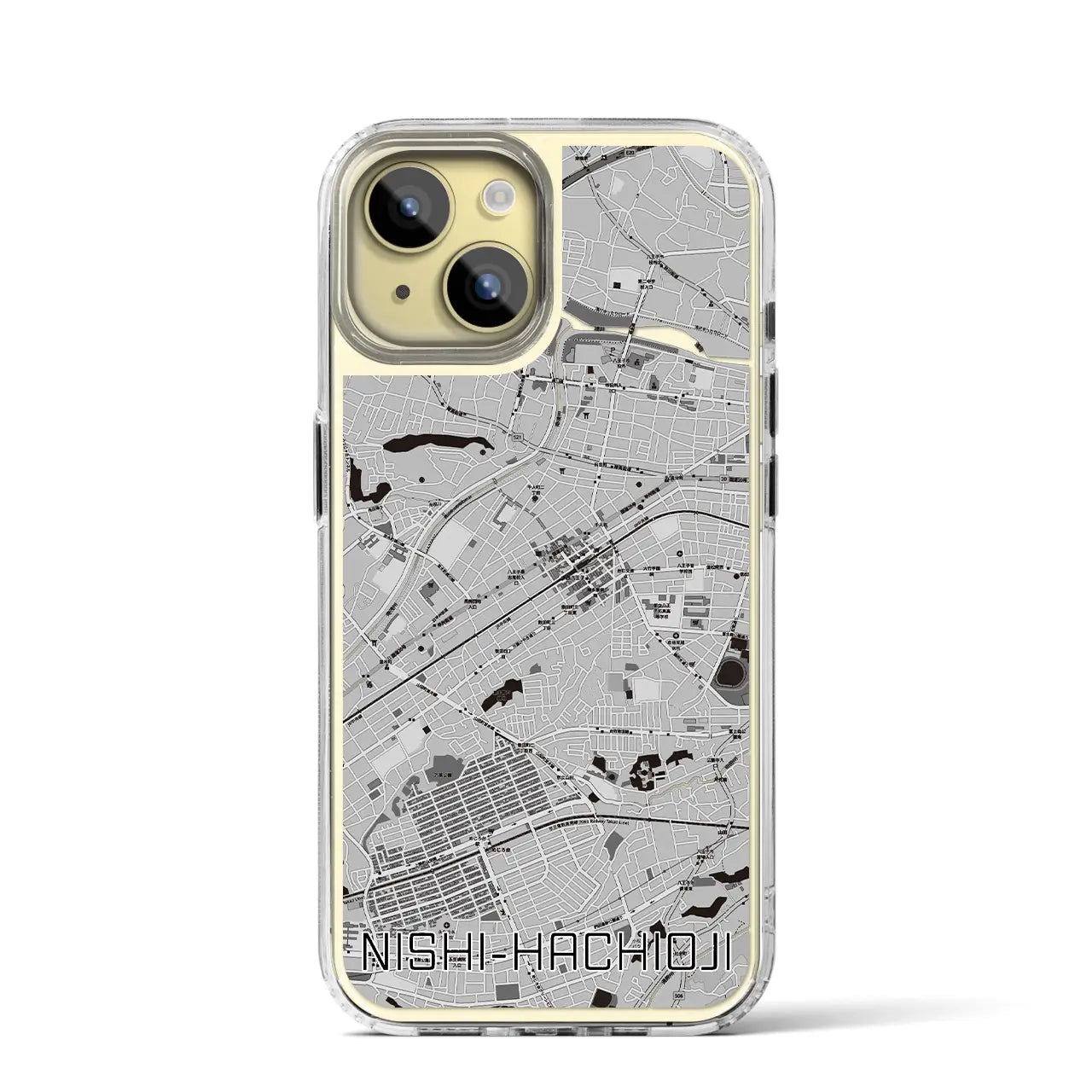 【西八王子(東京都)】地図柄iPhoneケース(MagSafeタイプ)