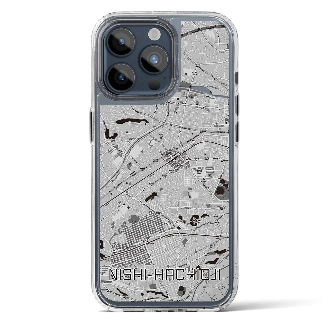 【西八王子(東京都)】地図柄iPhoneケース(MagSafeタイプ)