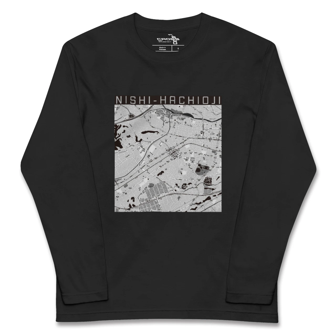 【西八王子(東京都)】地図柄ロングスリーブTシャツ