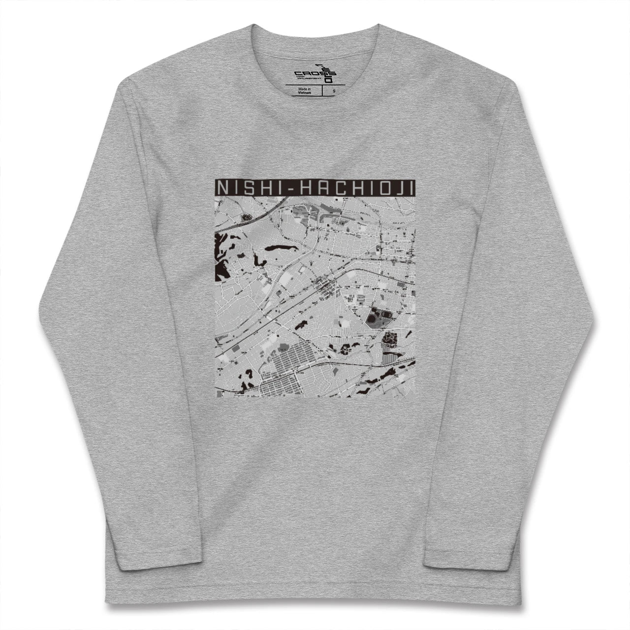 【西八王子(東京都)】地図柄ロングスリーブTシャツ