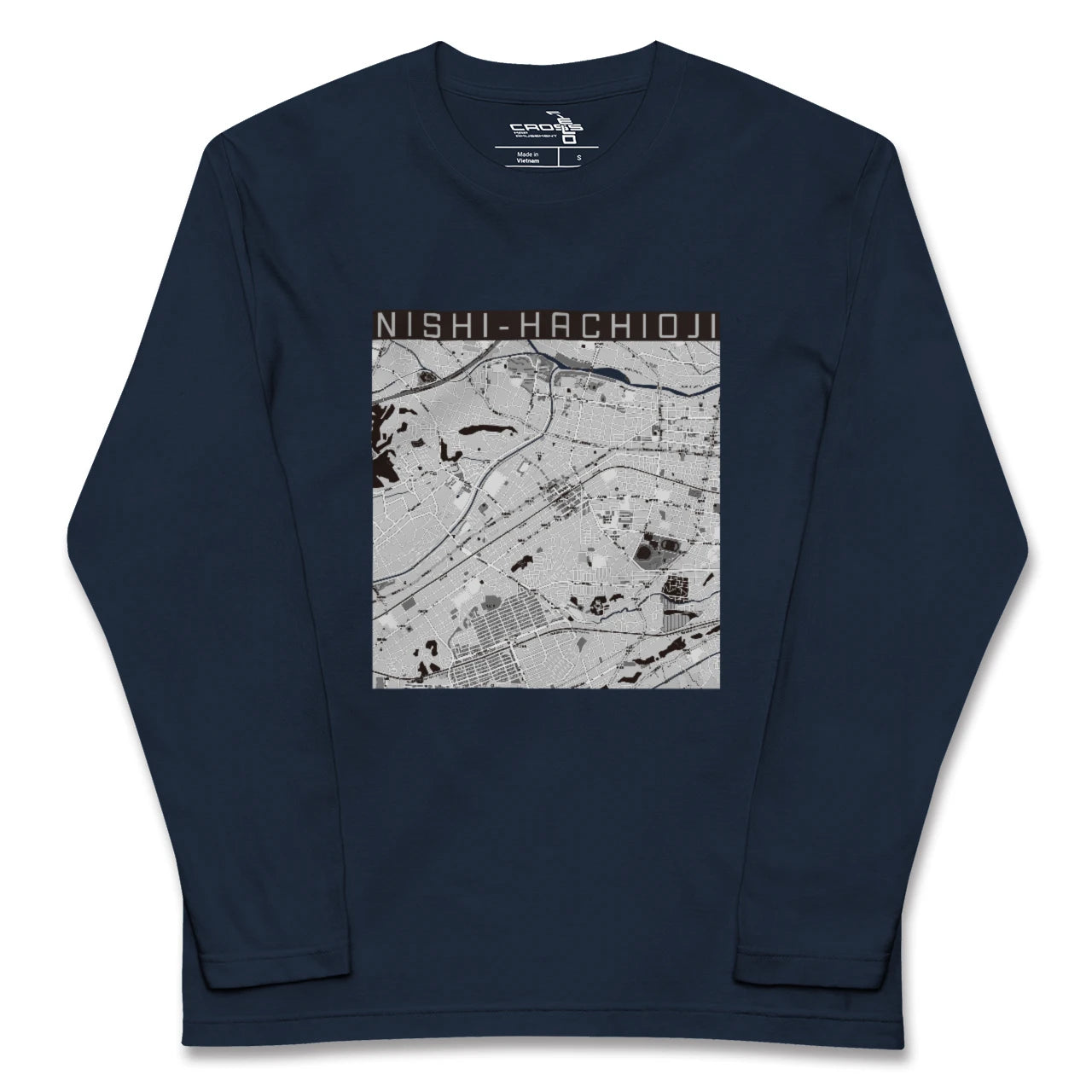 【西八王子(東京都)】地図柄ロングスリーブTシャツ