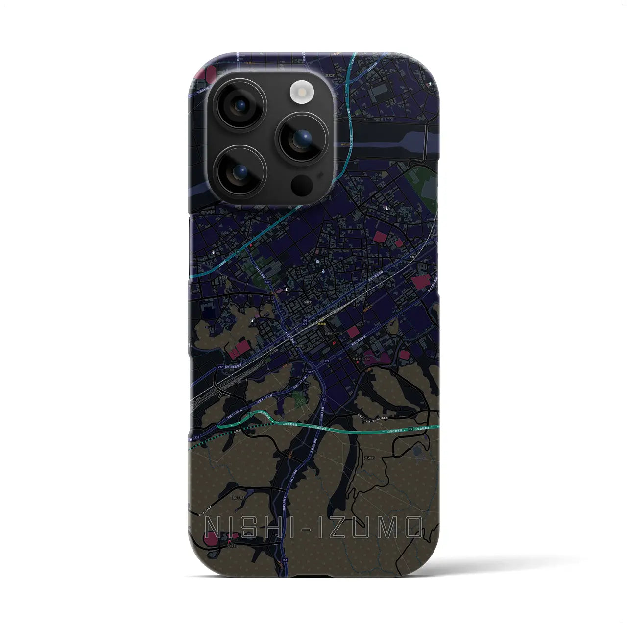 【西出雲(島根県)】地図柄iPhoneケース(バックカバータイプ)