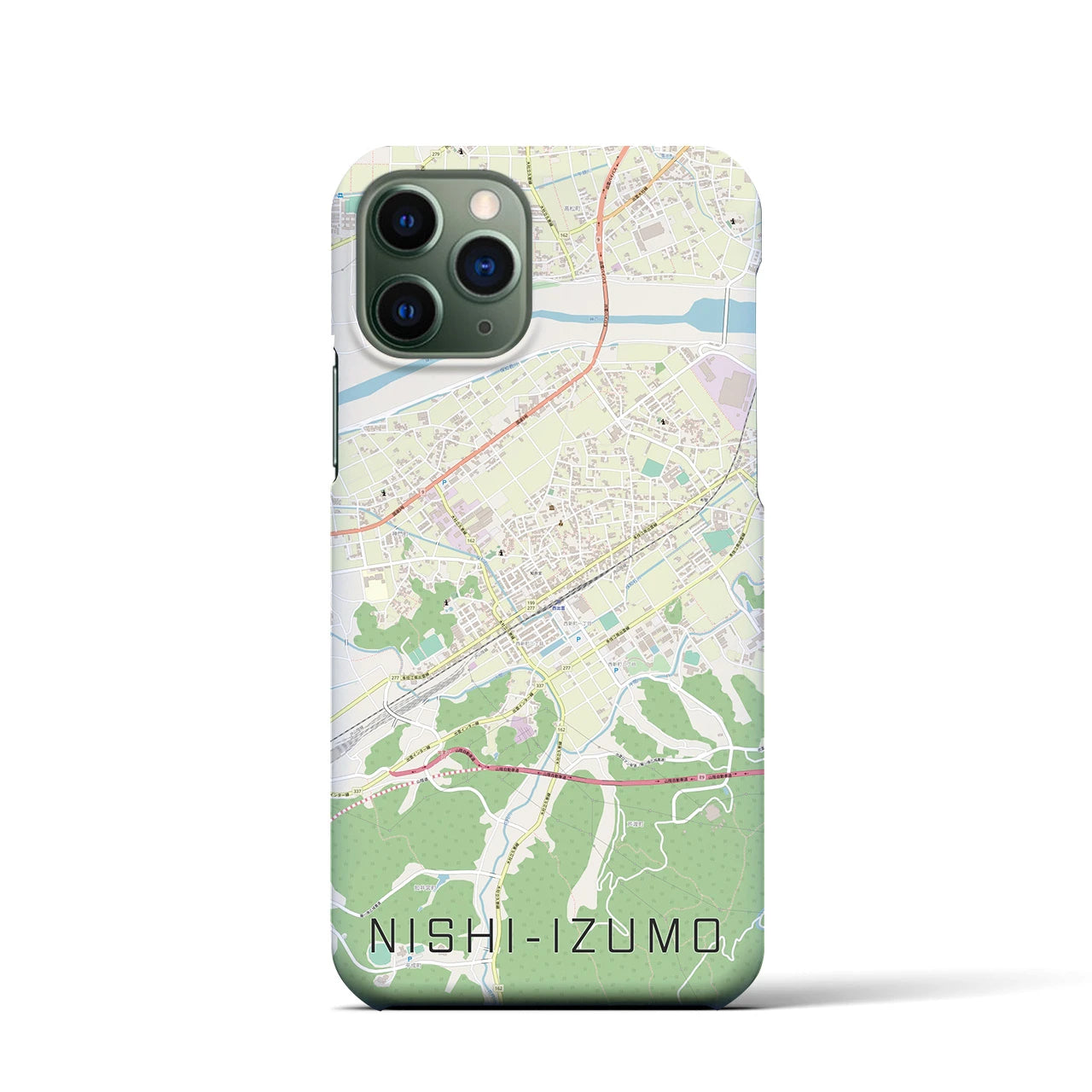 【西出雲(島根県)】地図柄iPhoneケース(バックカバータイプ)