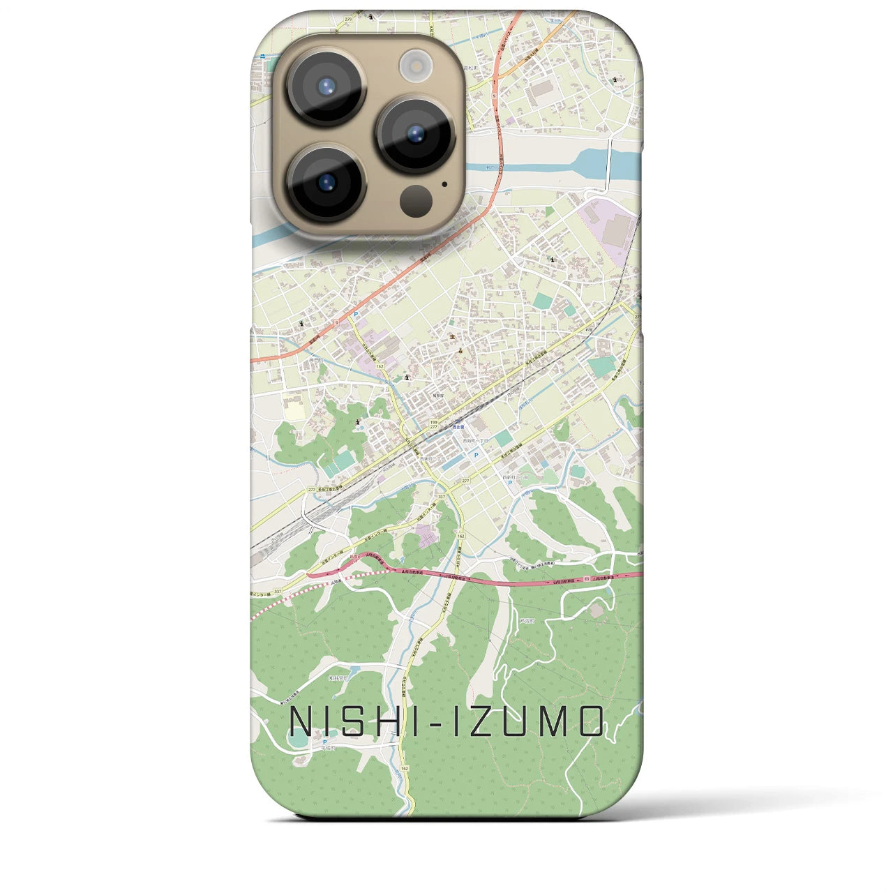 【西出雲(島根県)】地図柄iPhoneケース(バックカバータイプ)