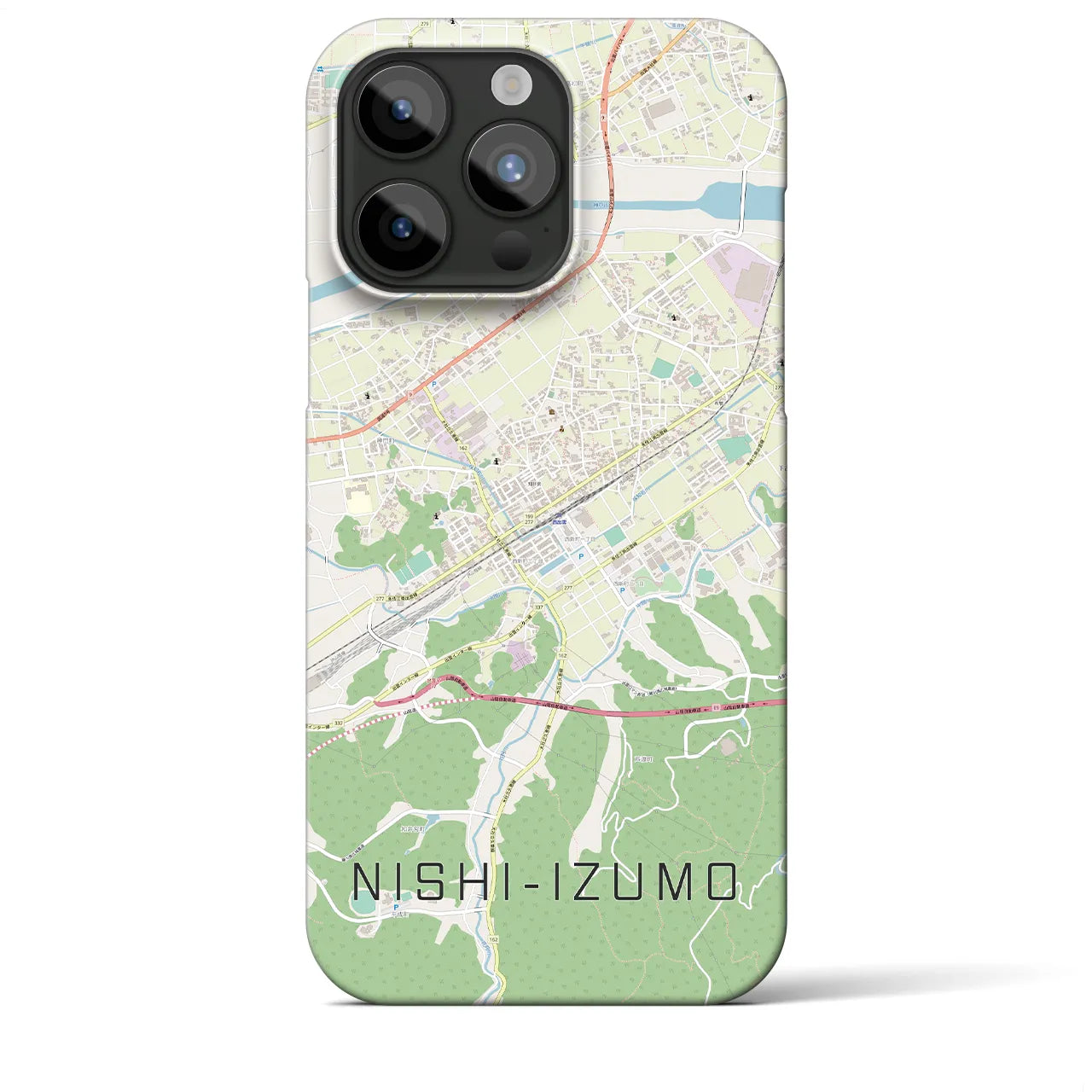 【西出雲(島根県)】地図柄iPhoneケース(バックカバータイプ)