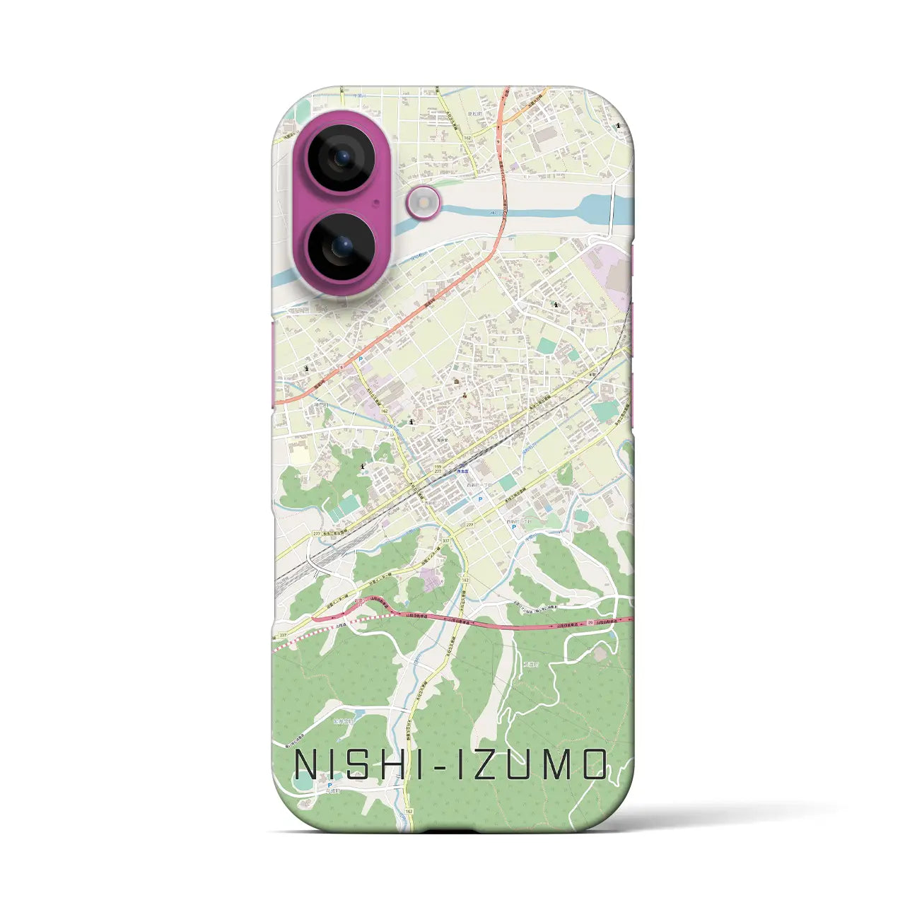 【西出雲(島根県)】地図柄iPhoneケース(バックカバータイプ)