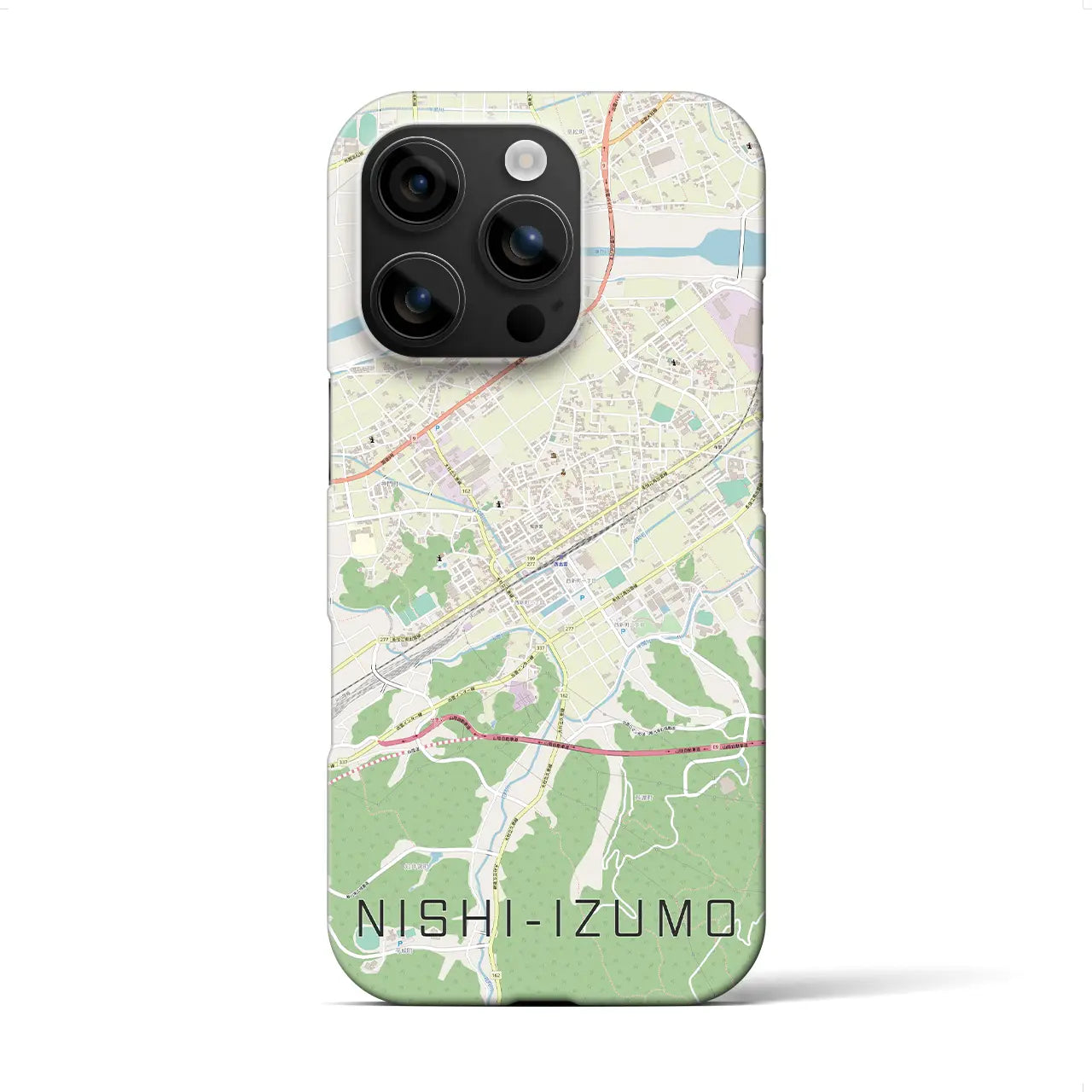 【西出雲(島根県)】地図柄iPhoneケース(バックカバータイプ)