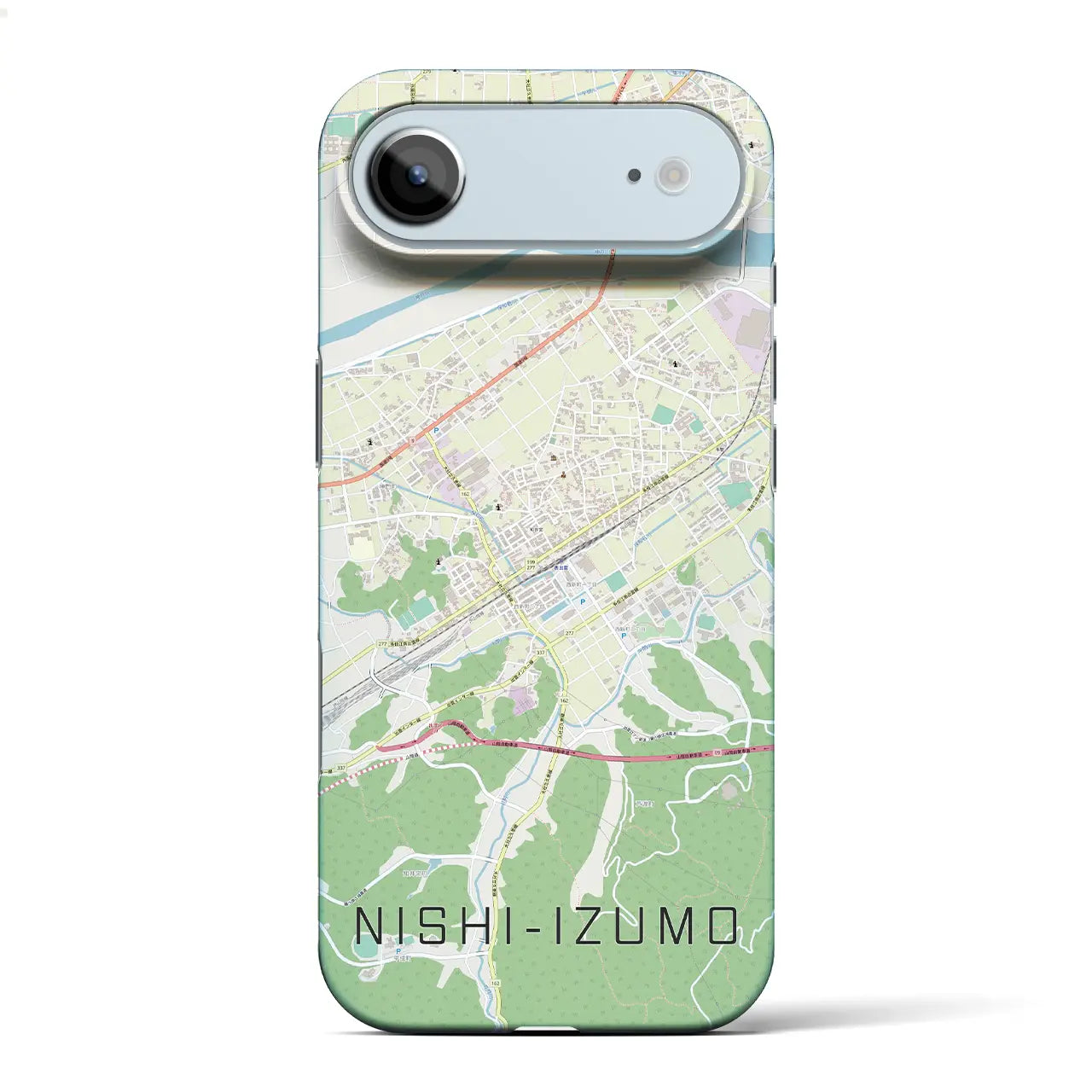 【西出雲(島根県)】地図柄iPhoneケース(バックカバータイプ)