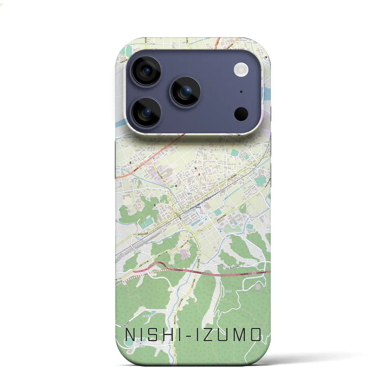 【西出雲(島根県)】地図柄iPhoneケース(バックカバータイプ)