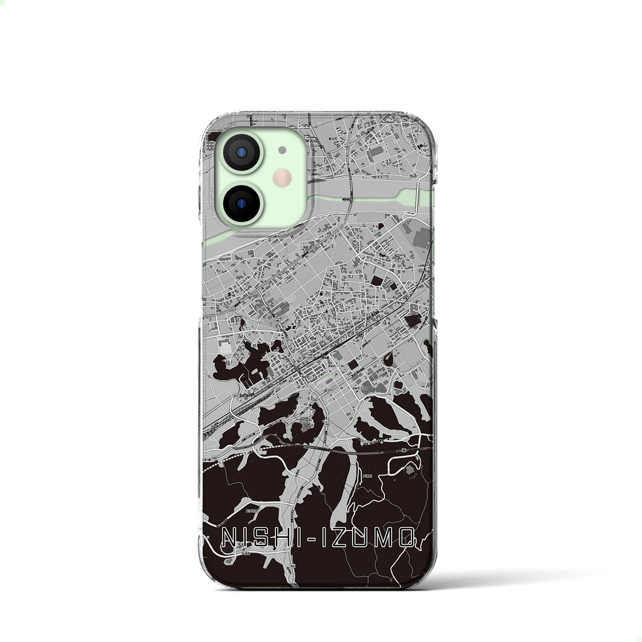 【西出雲(島根県)】地図柄iPhoneケース(クリアタイプ)