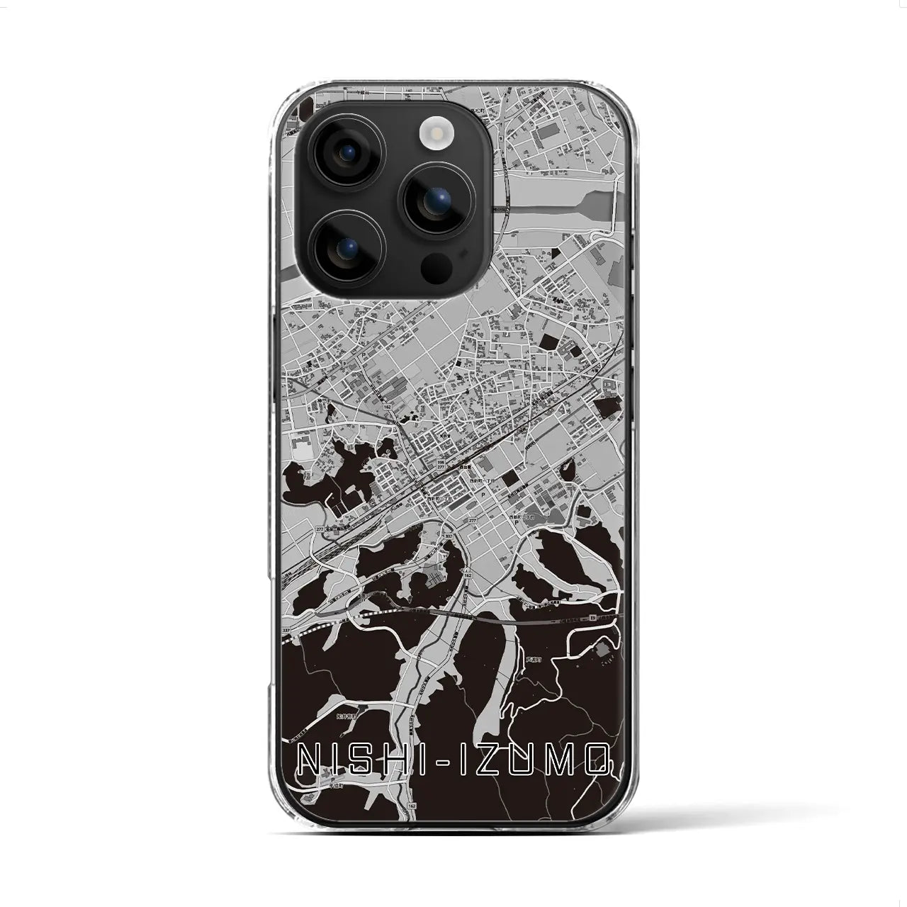 【西出雲(島根県)】地図柄iPhoneケース(クリアタイプ)