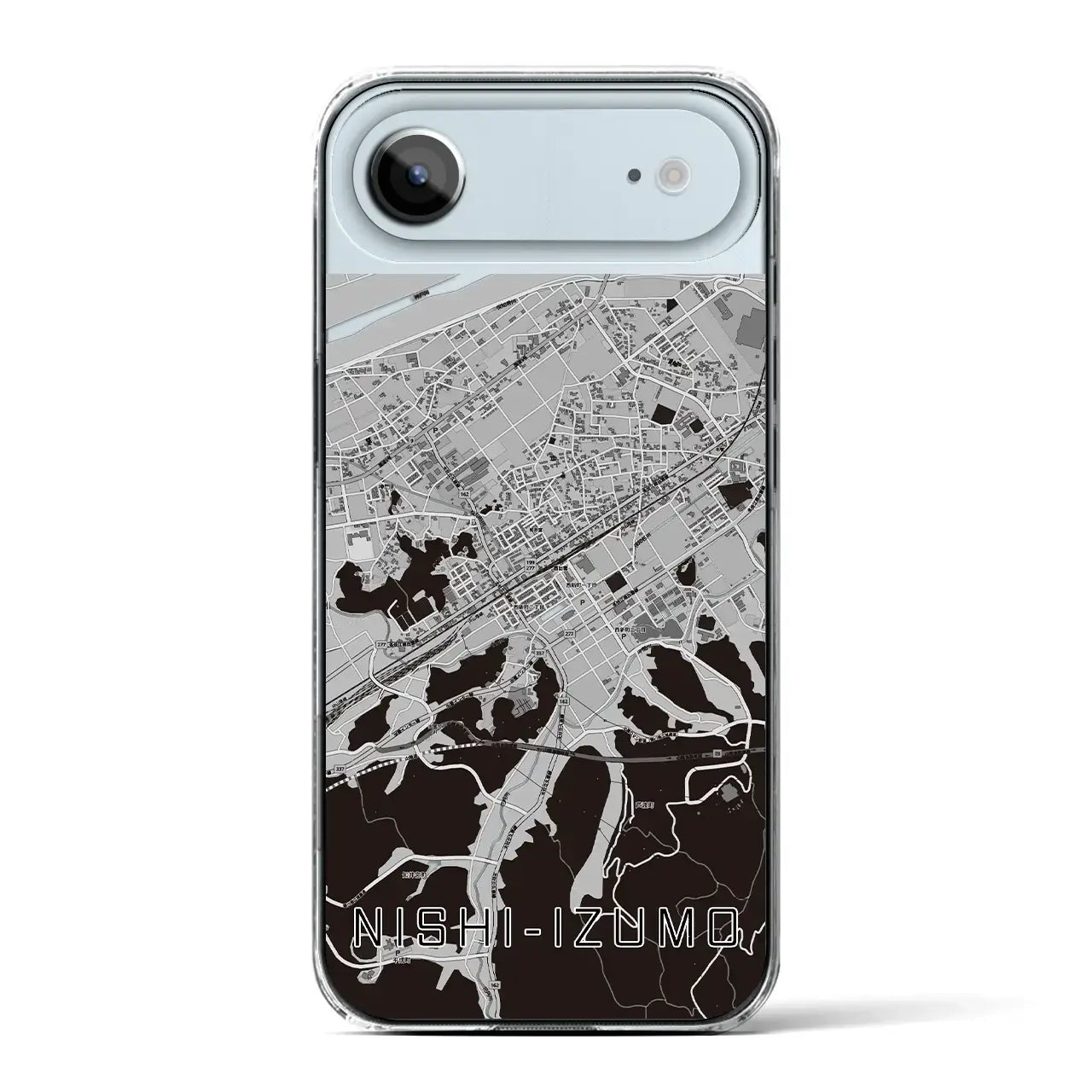 【西出雲(島根県)】地図柄iPhoneケース(クリアタイプ)