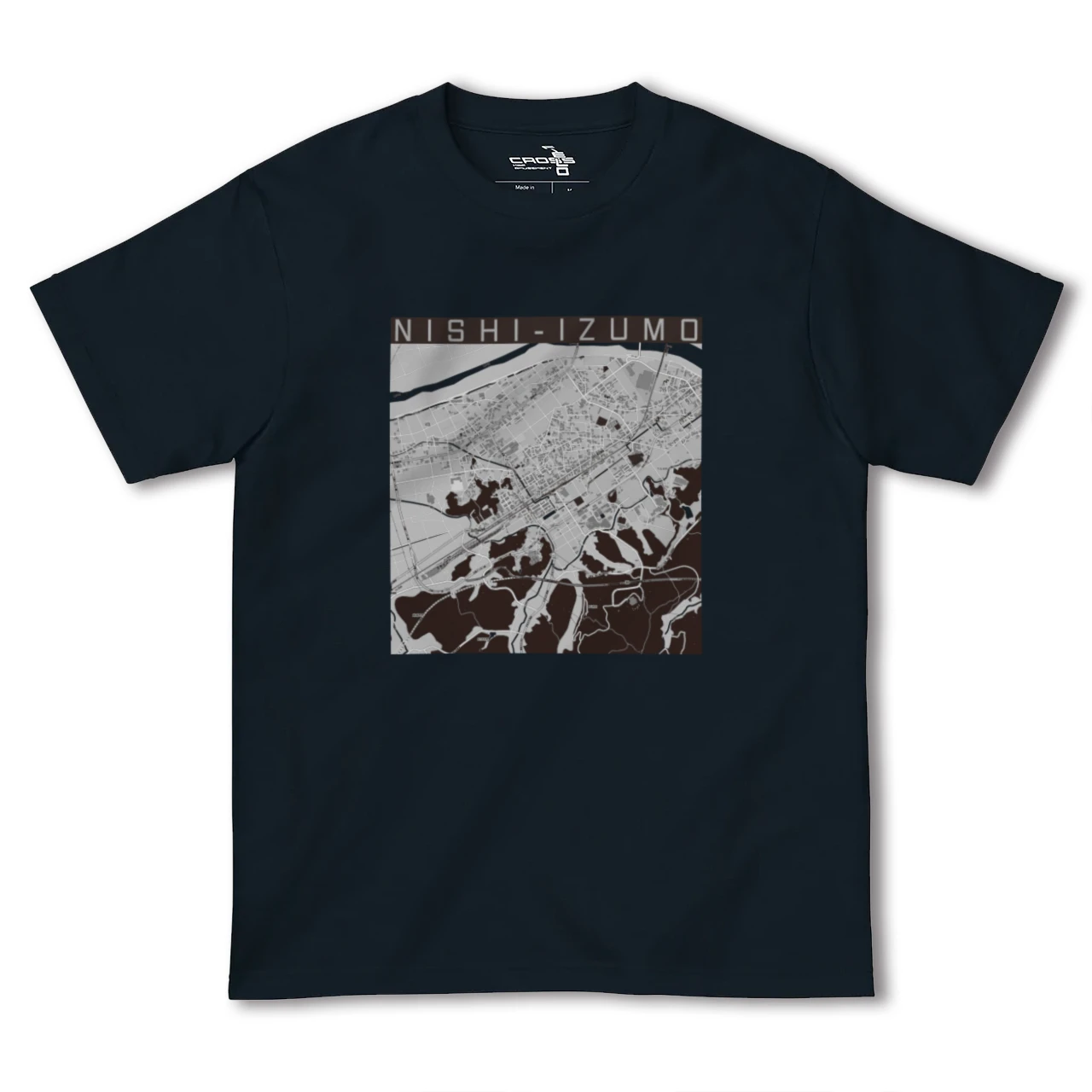 【西出雲(島根県)】地図柄ヘビーウェイトTシャツ
