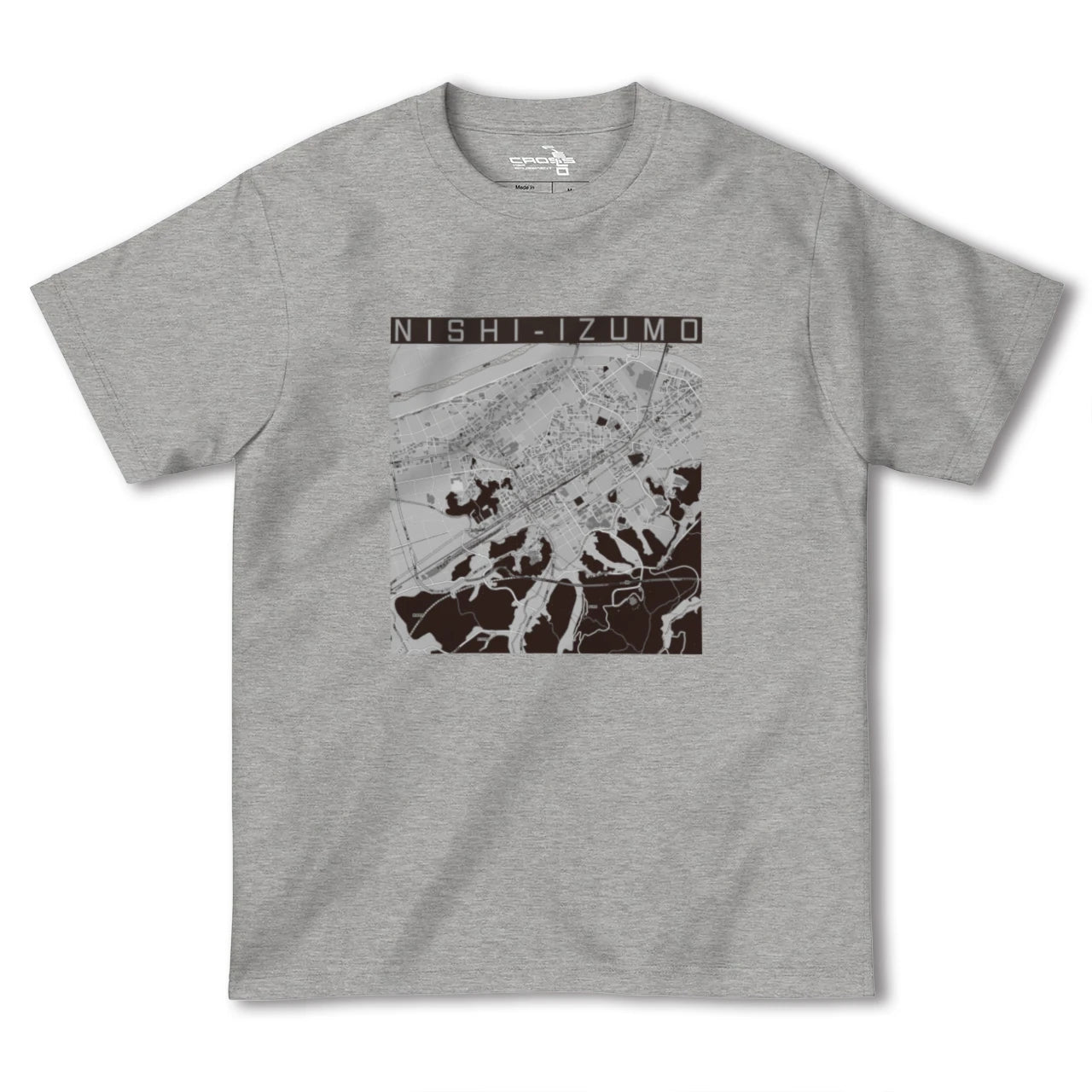 【西出雲(島根県)】地図柄ヘビーウェイトTシャツ