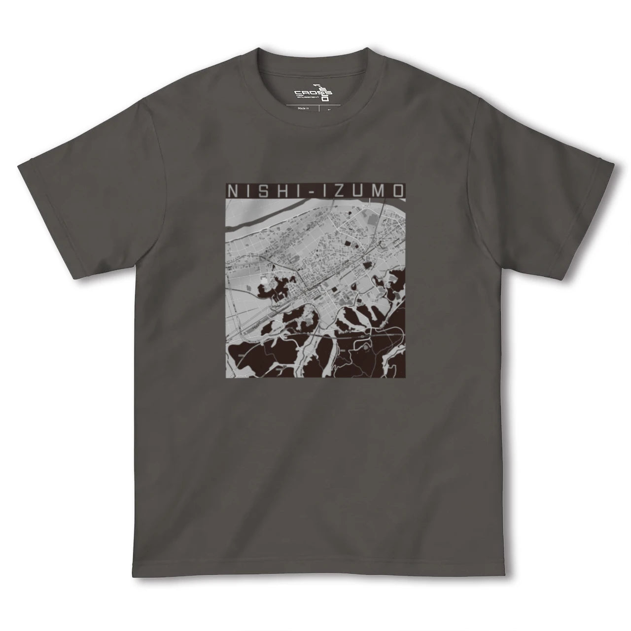 【西出雲(島根県)】地図柄ヘビーウェイトTシャツ