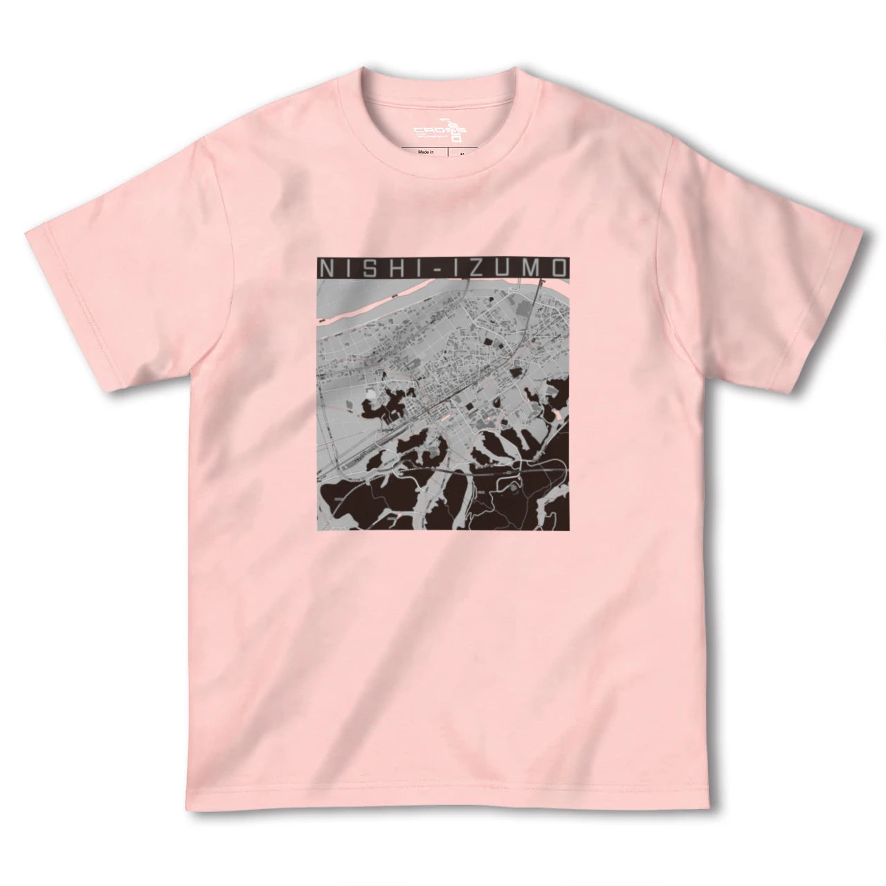 【西出雲(島根県)】地図柄ヘビーウェイトTシャツ
