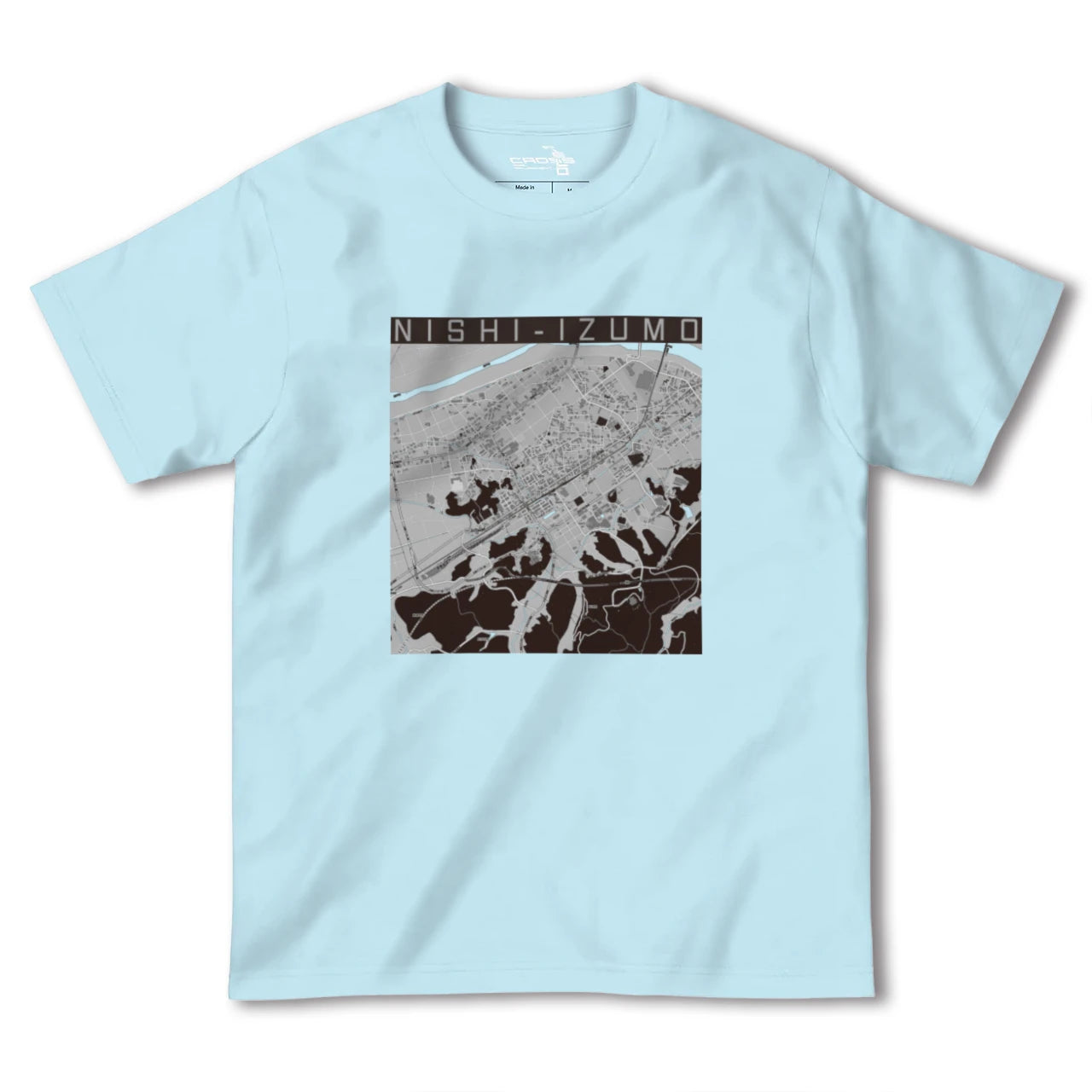 【西出雲(島根県)】地図柄ヘビーウェイトTシャツ