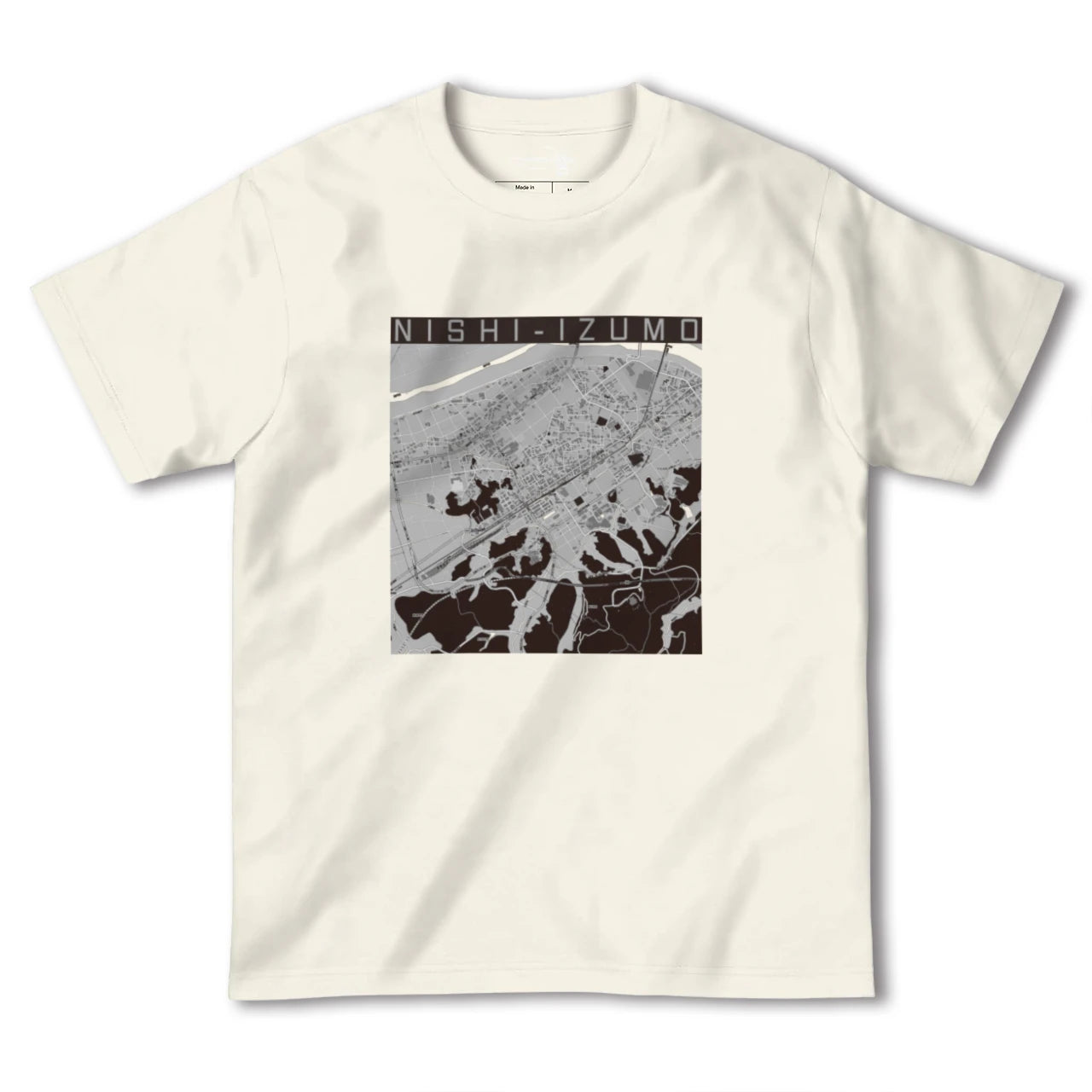 【西出雲(島根県)】地図柄ヘビーウェイトTシャツ
