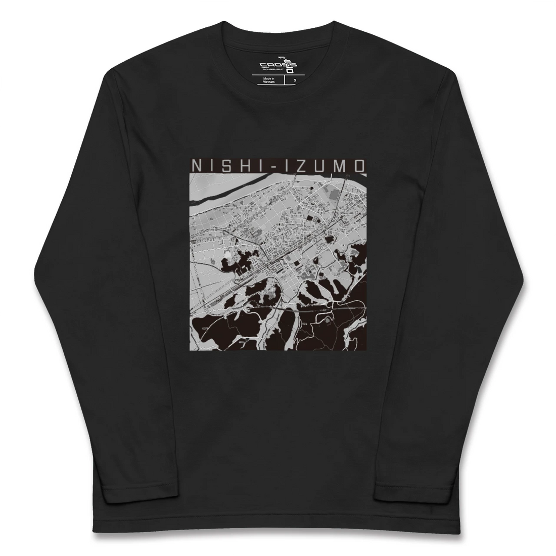 【西出雲(島根県)】地図柄ロングスリーブTシャツ