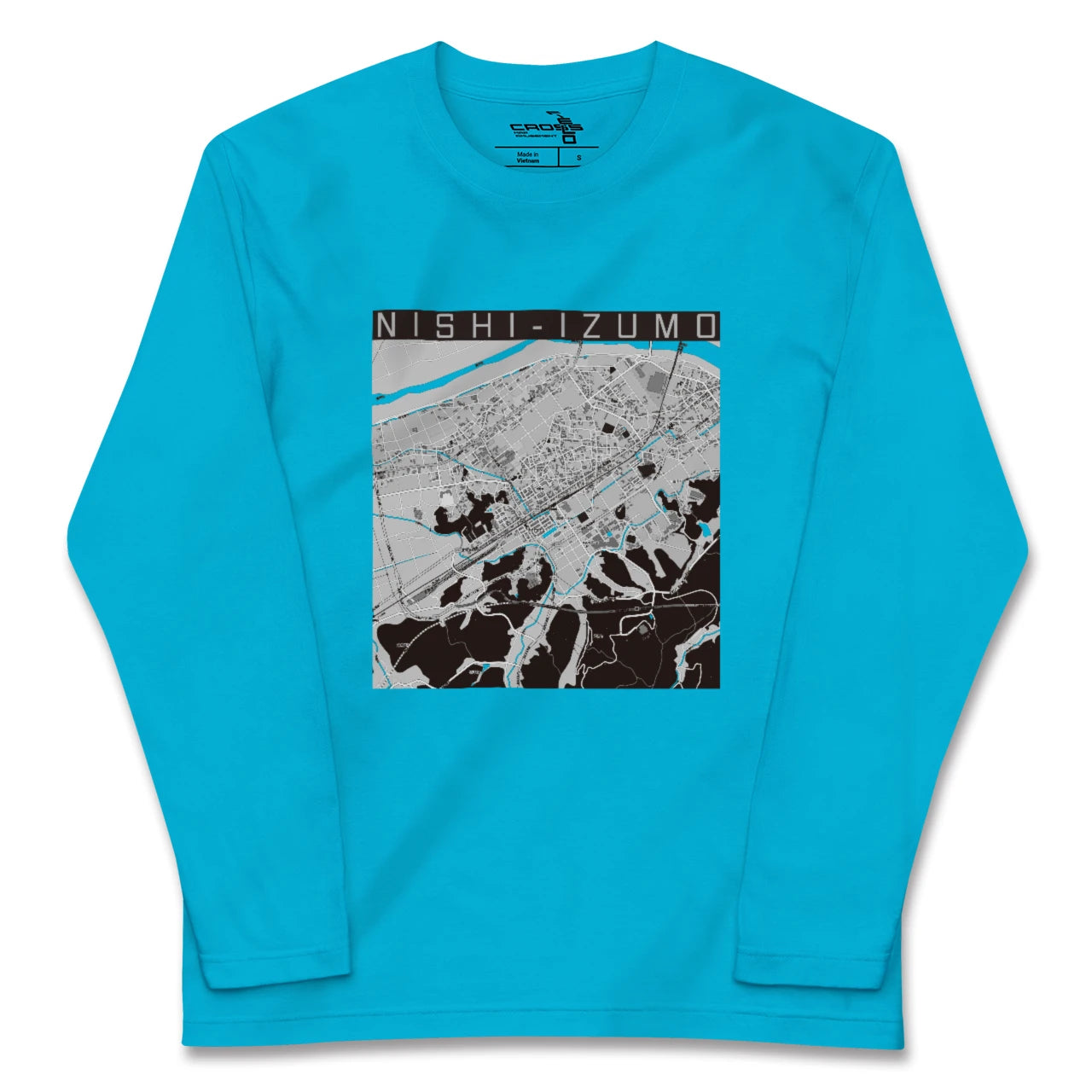 【西出雲(島根県)】地図柄ロングスリーブTシャツ