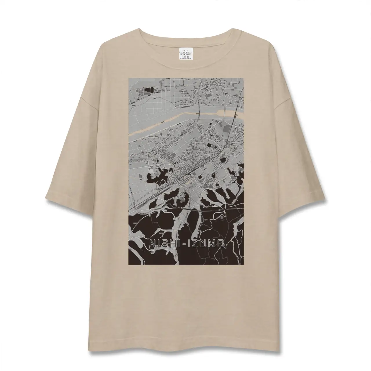 【西出雲(島根県)】地図柄ビッグシルエットTシャツ