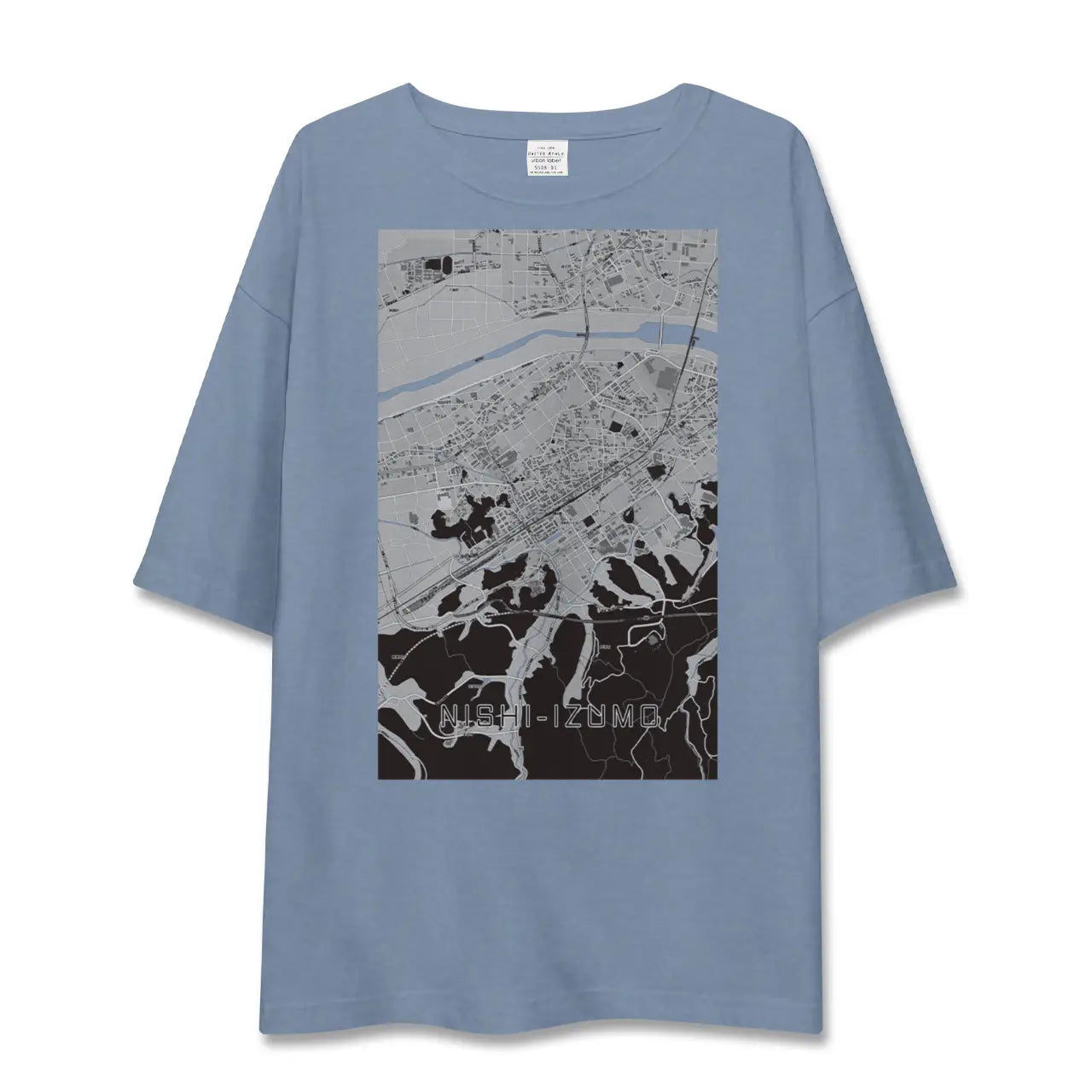 【西出雲(島根県)】地図柄ビッグシルエットTシャツ