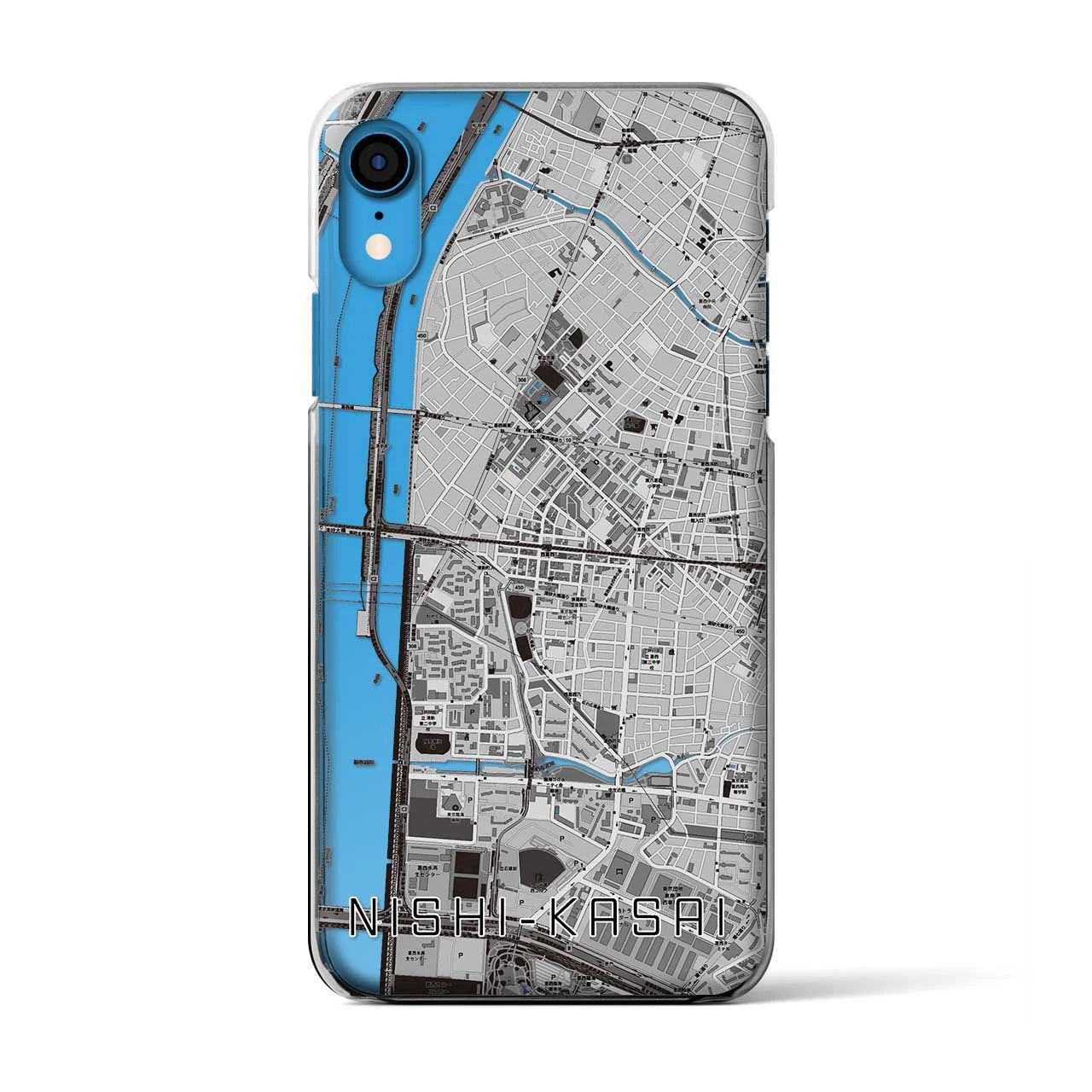 【西葛西(東京都)】地図柄iPhoneケース(クリアタイプ)