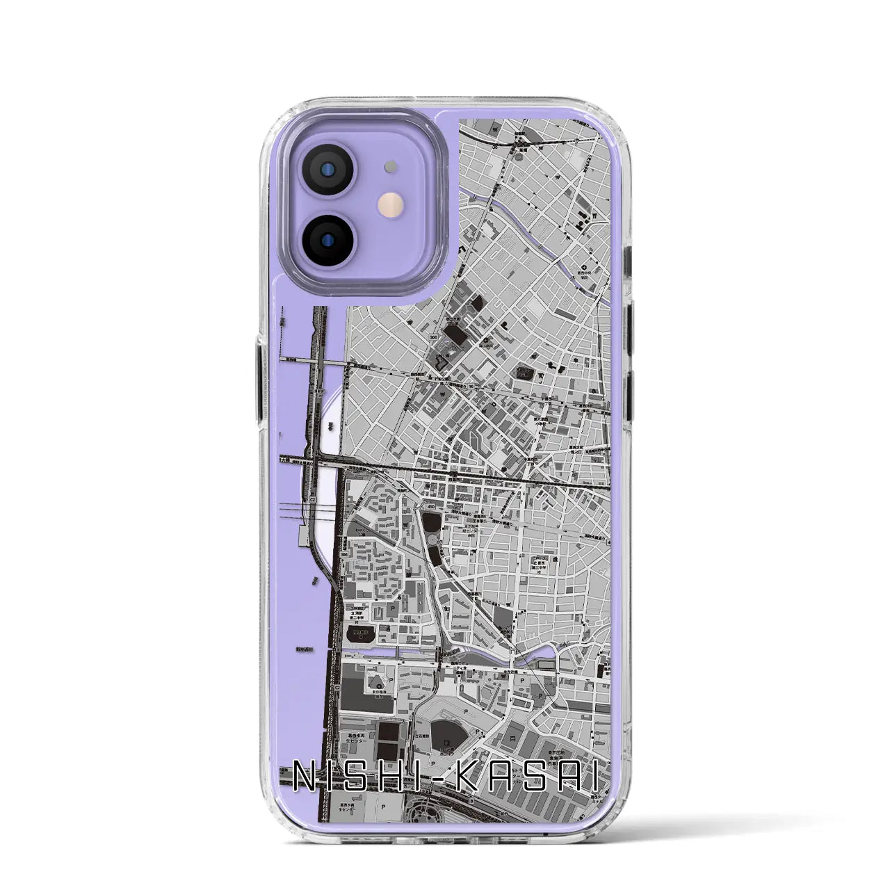 【西葛西(東京都)】地図柄iPhoneケース(MagSafeタイプ)
