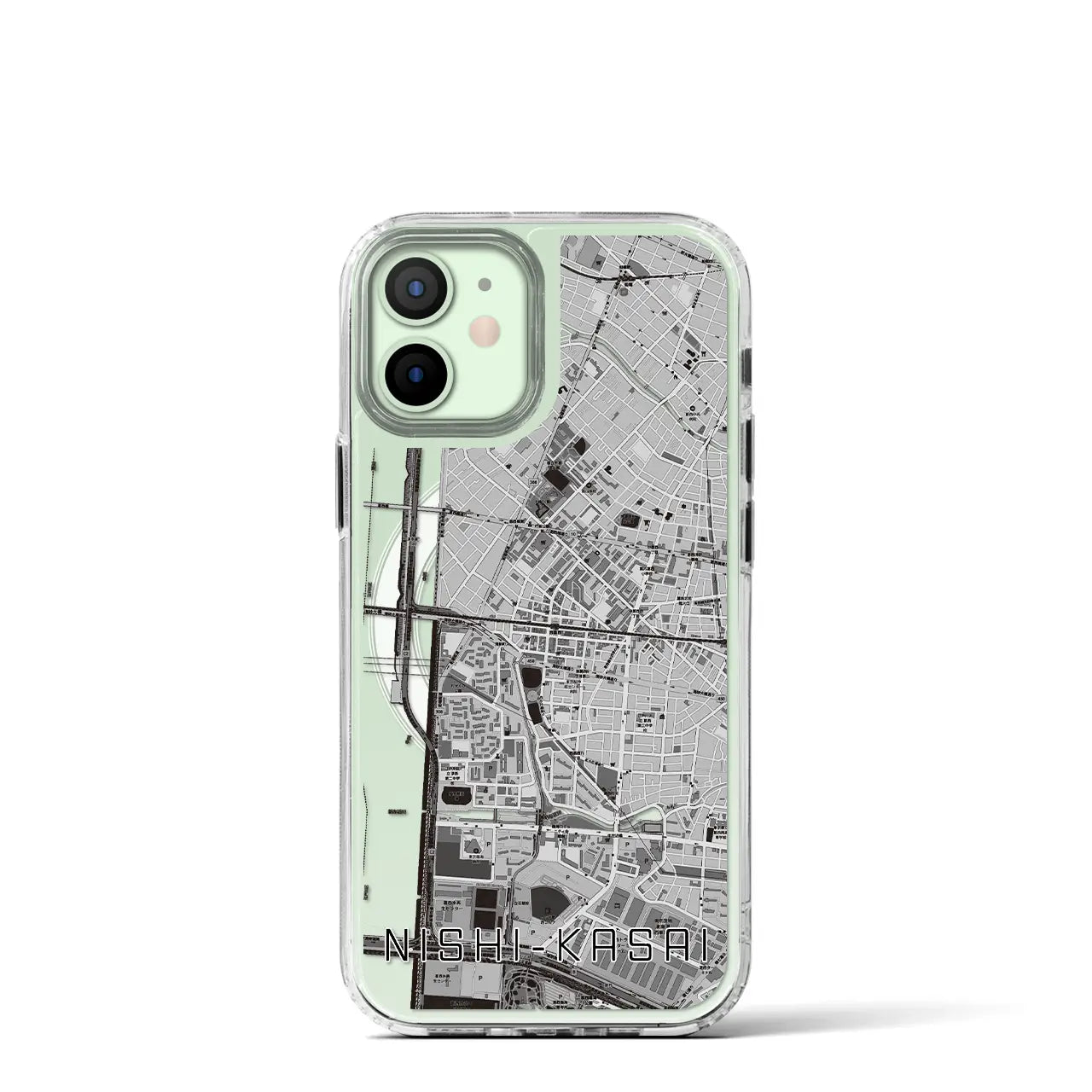 【西葛西(東京都)】地図柄iPhoneケース(MagSafeタイプ)