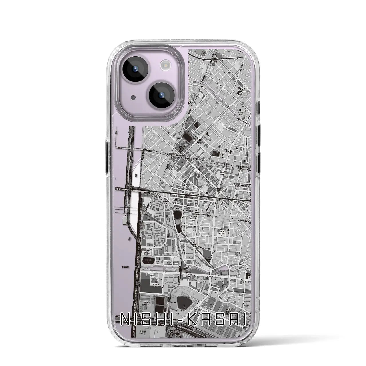 【西葛西(東京都)】地図柄iPhoneケース(MagSafeタイプ)