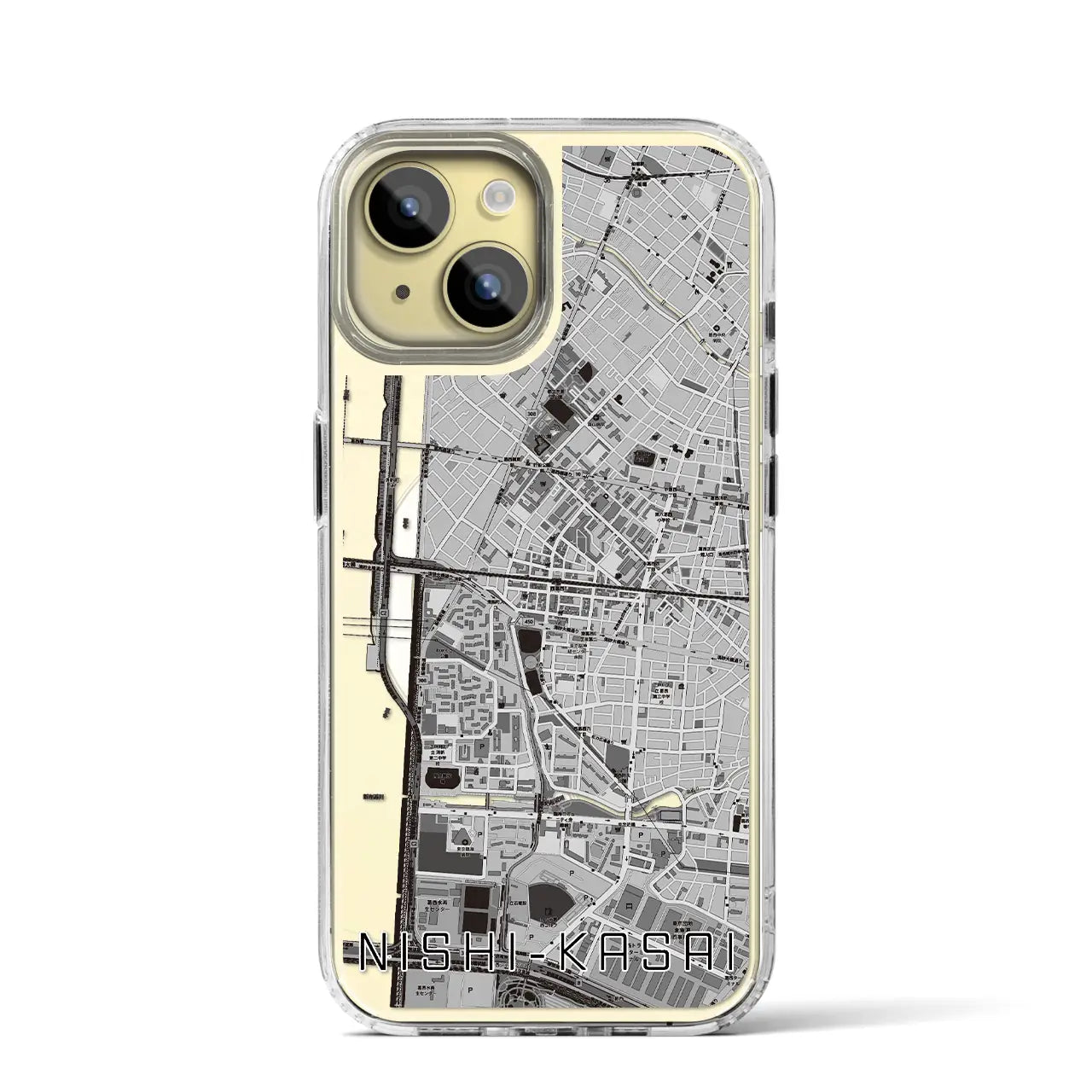 【西葛西(東京都)】地図柄iPhoneケース(MagSafeタイプ)