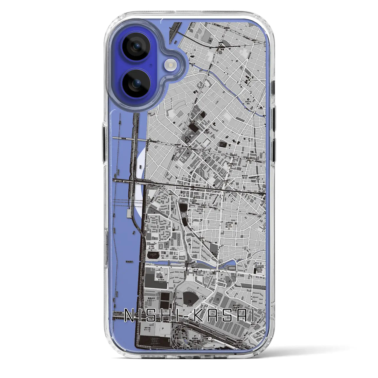 【西葛西(東京都)】地図柄iPhoneケース(MagSafeタイプ)