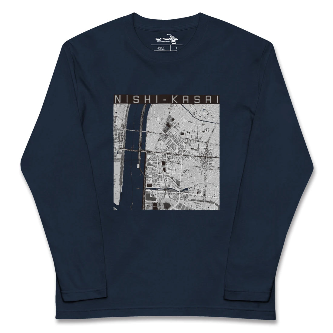 【西葛西(東京都)】地図柄ロングスリーブTシャツ