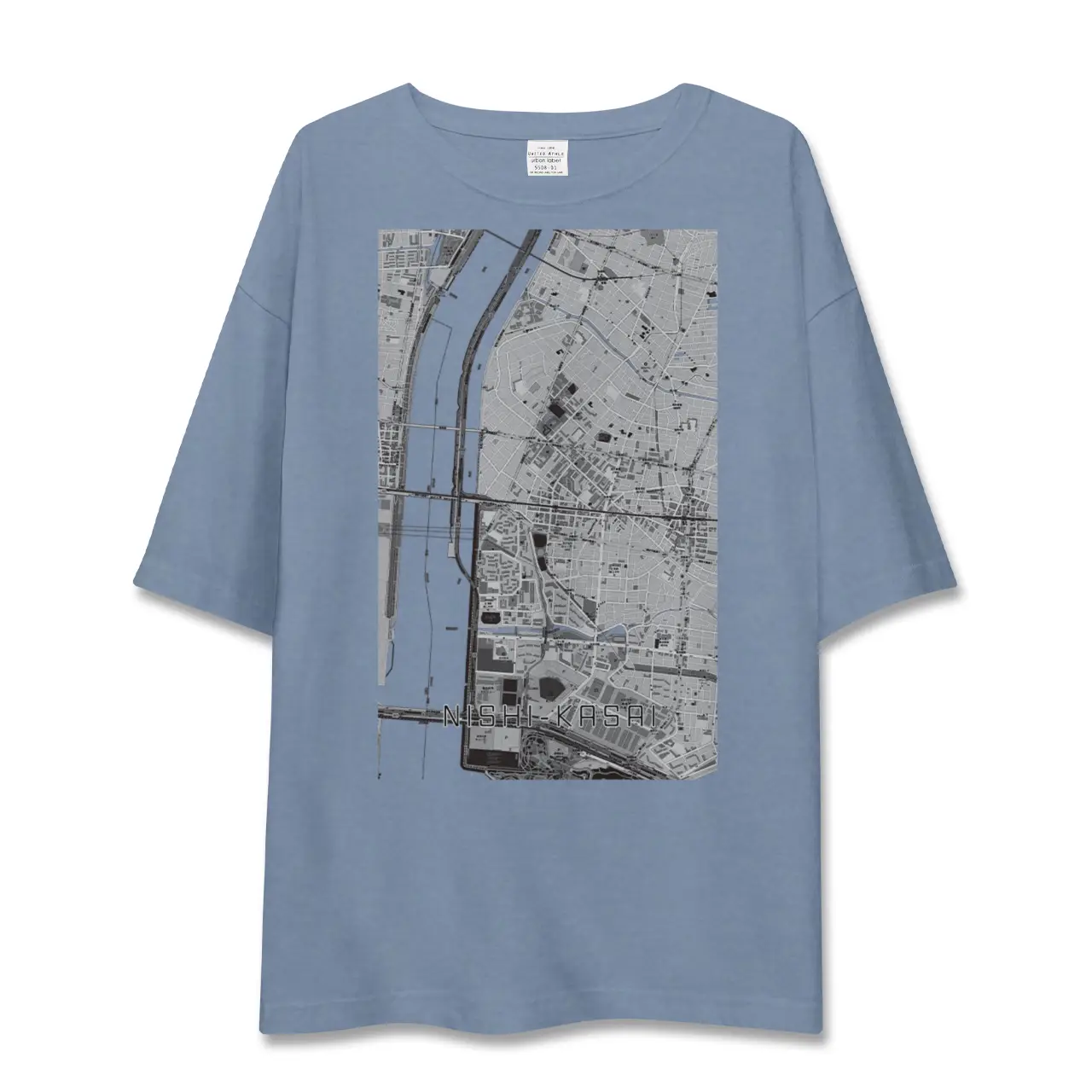 【西葛西(東京都)】地図柄ビッグシルエットTシャツ