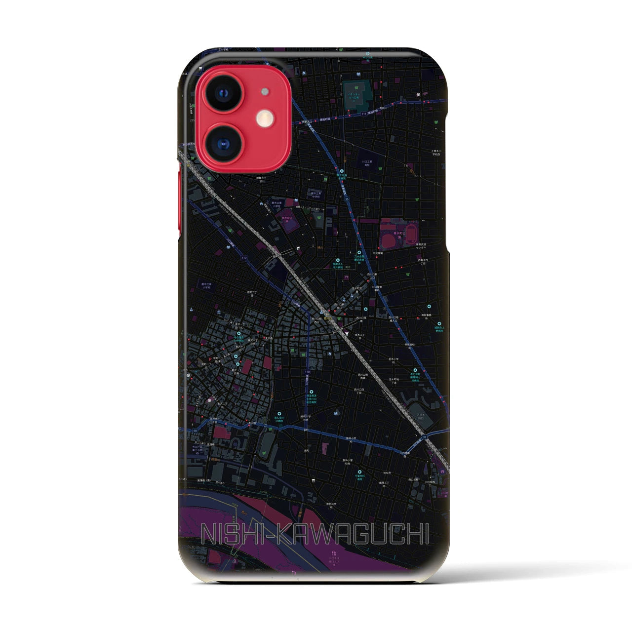 【西川口(埼玉県)】地図柄iPhoneケース(バックカバータイプ)