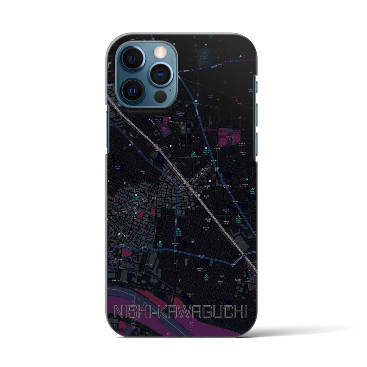 【西川口(埼玉県)】地図柄iPhoneケース(バックカバータイプ)