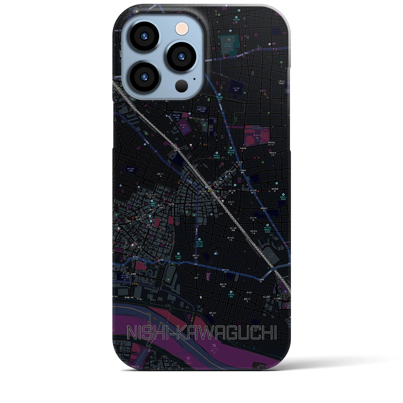 【西川口(埼玉県)】地図柄iPhoneケース(バックカバータイプ)