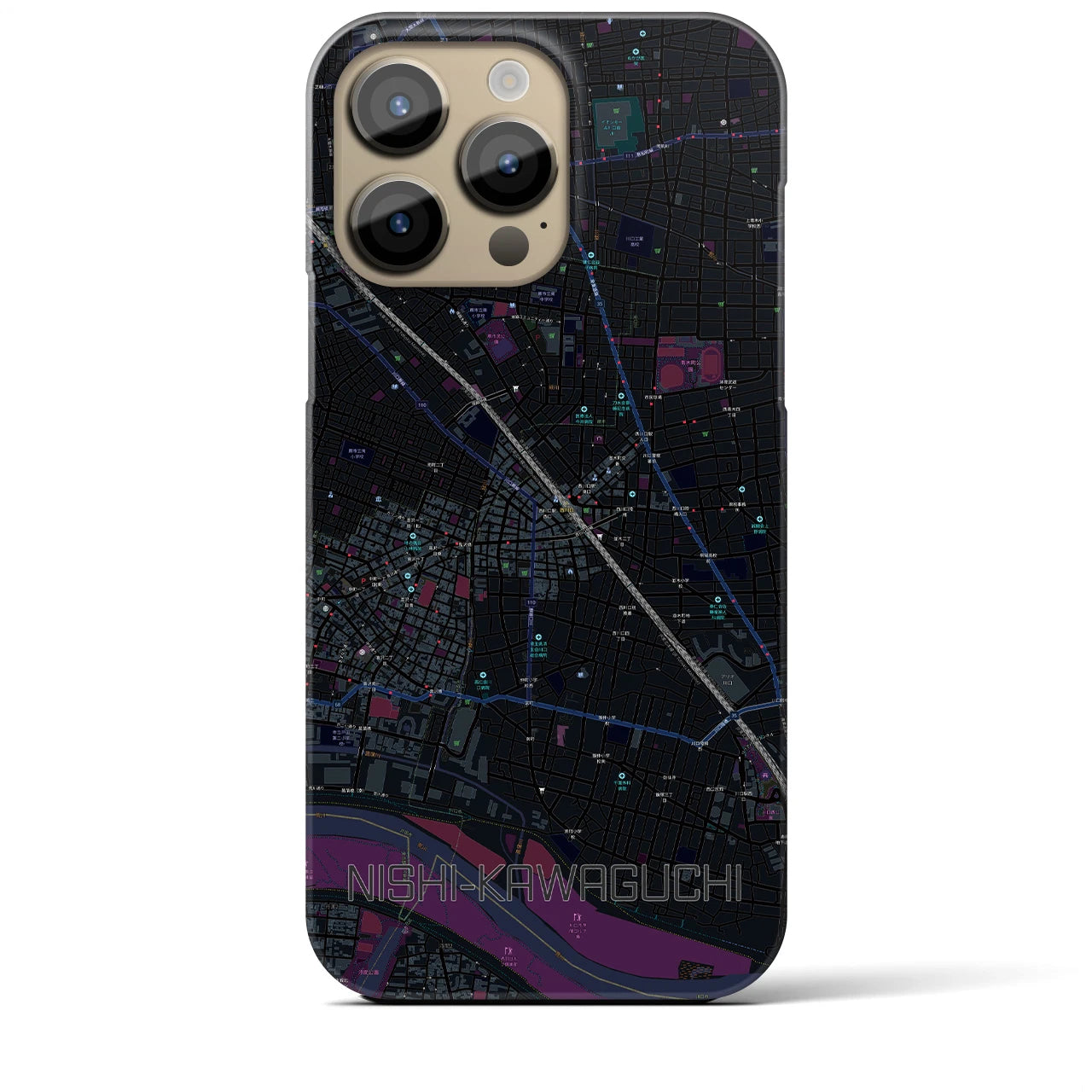 【西川口(埼玉県)】地図柄iPhoneケース(バックカバータイプ)