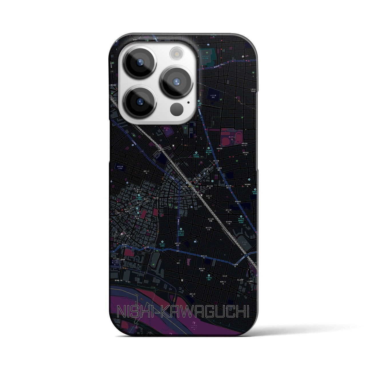 【西川口(埼玉県)】地図柄iPhoneケース(バックカバータイプ)