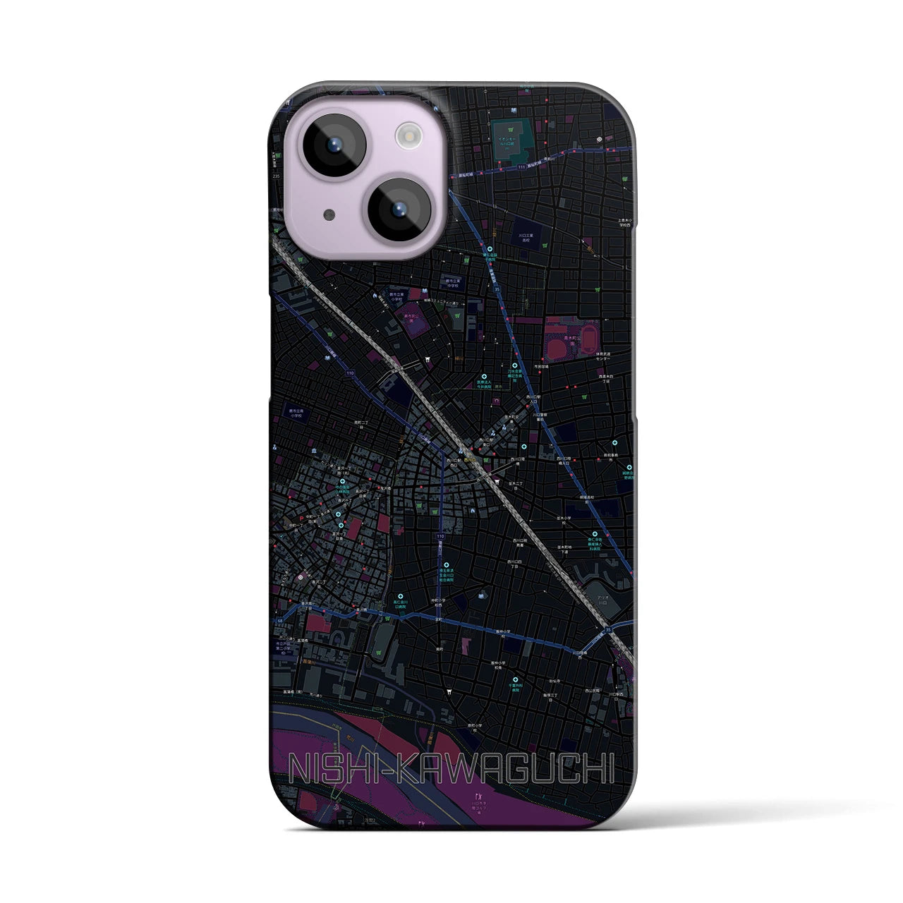 【西川口(埼玉県)】地図柄iPhoneケース(バックカバータイプ)