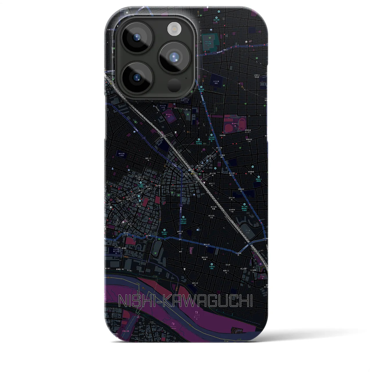 【西川口(埼玉県)】地図柄iPhoneケース(バックカバータイプ)