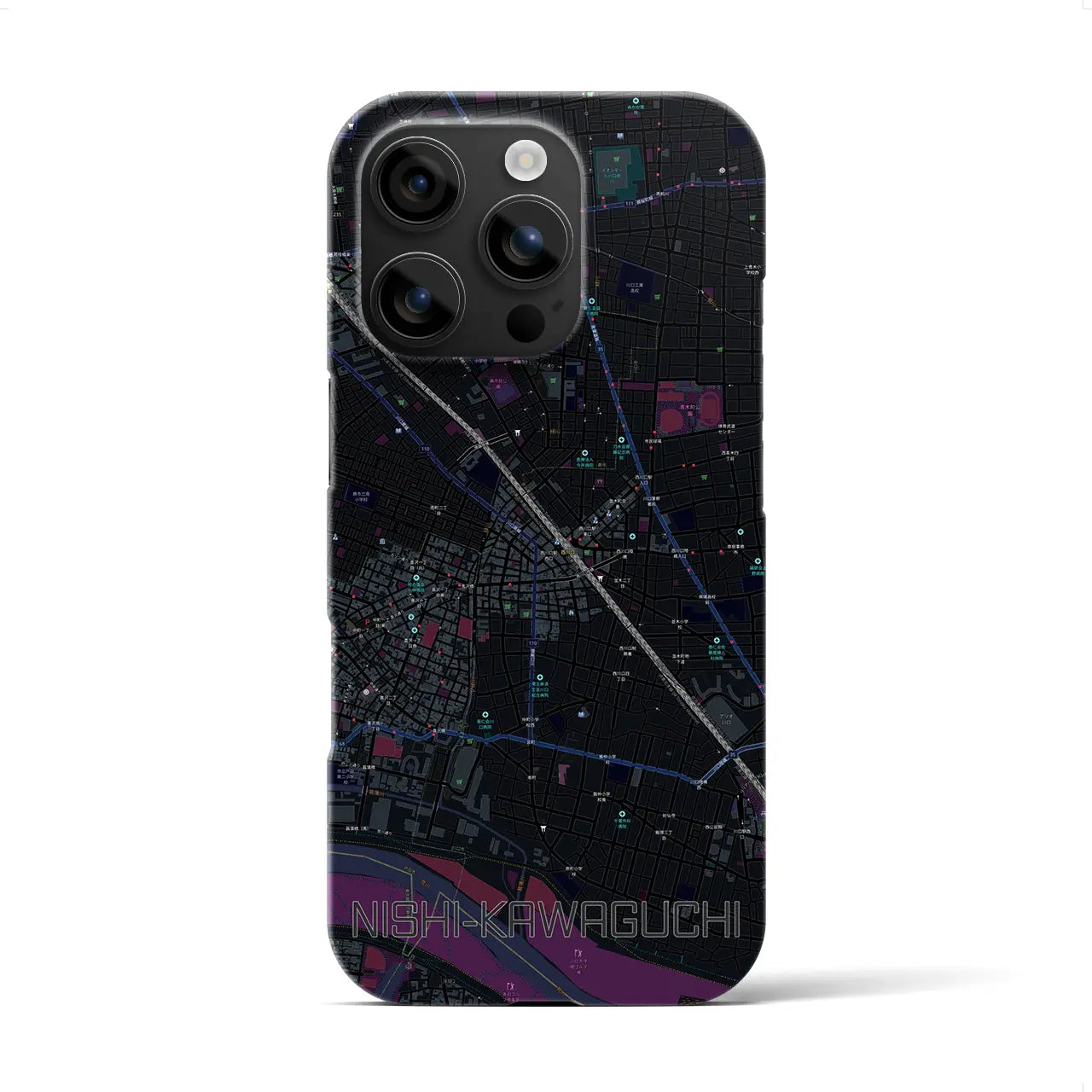 【西川口(埼玉県)】地図柄iPhoneケース(バックカバータイプ)