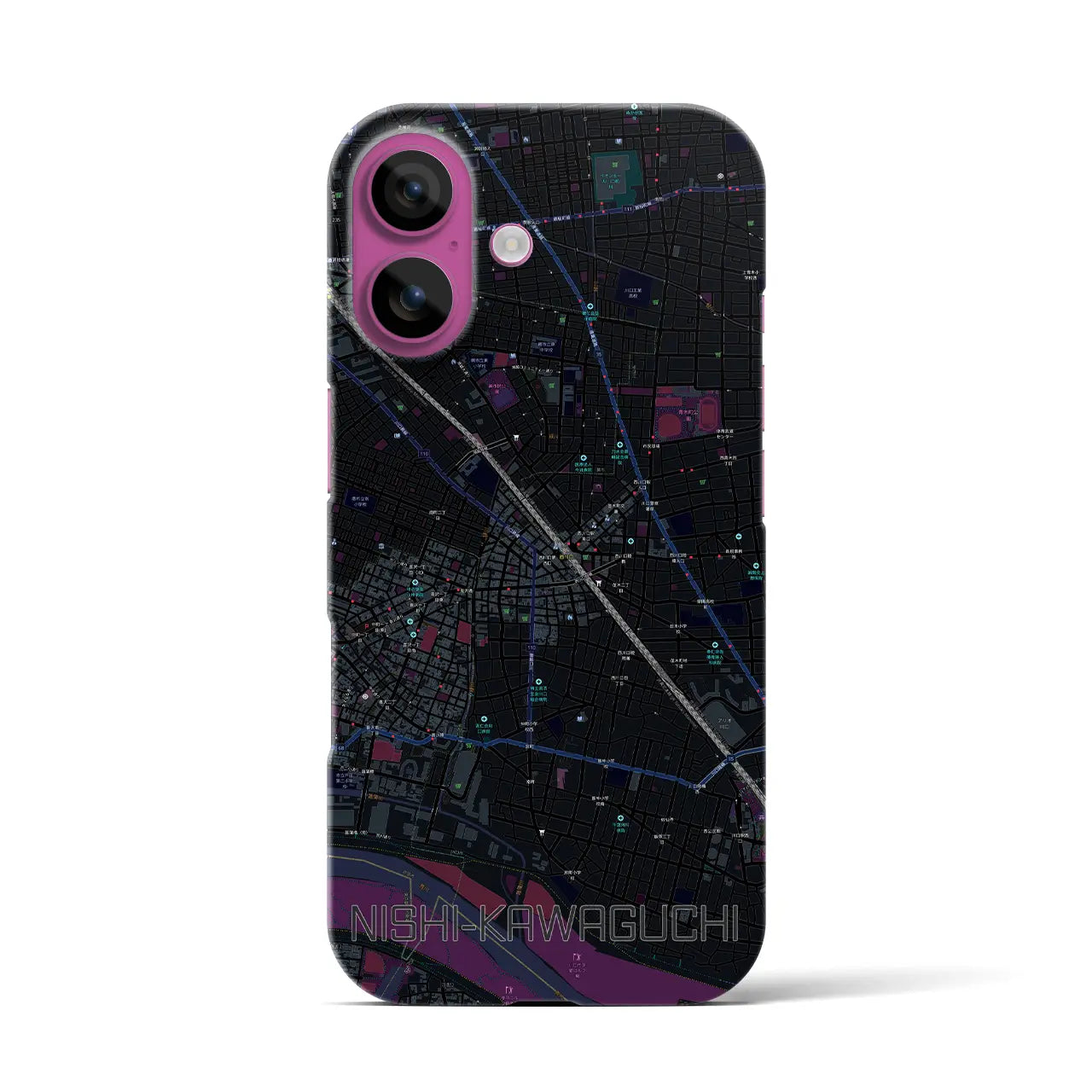 【西川口(埼玉県)】地図柄iPhoneケース(バックカバータイプ)