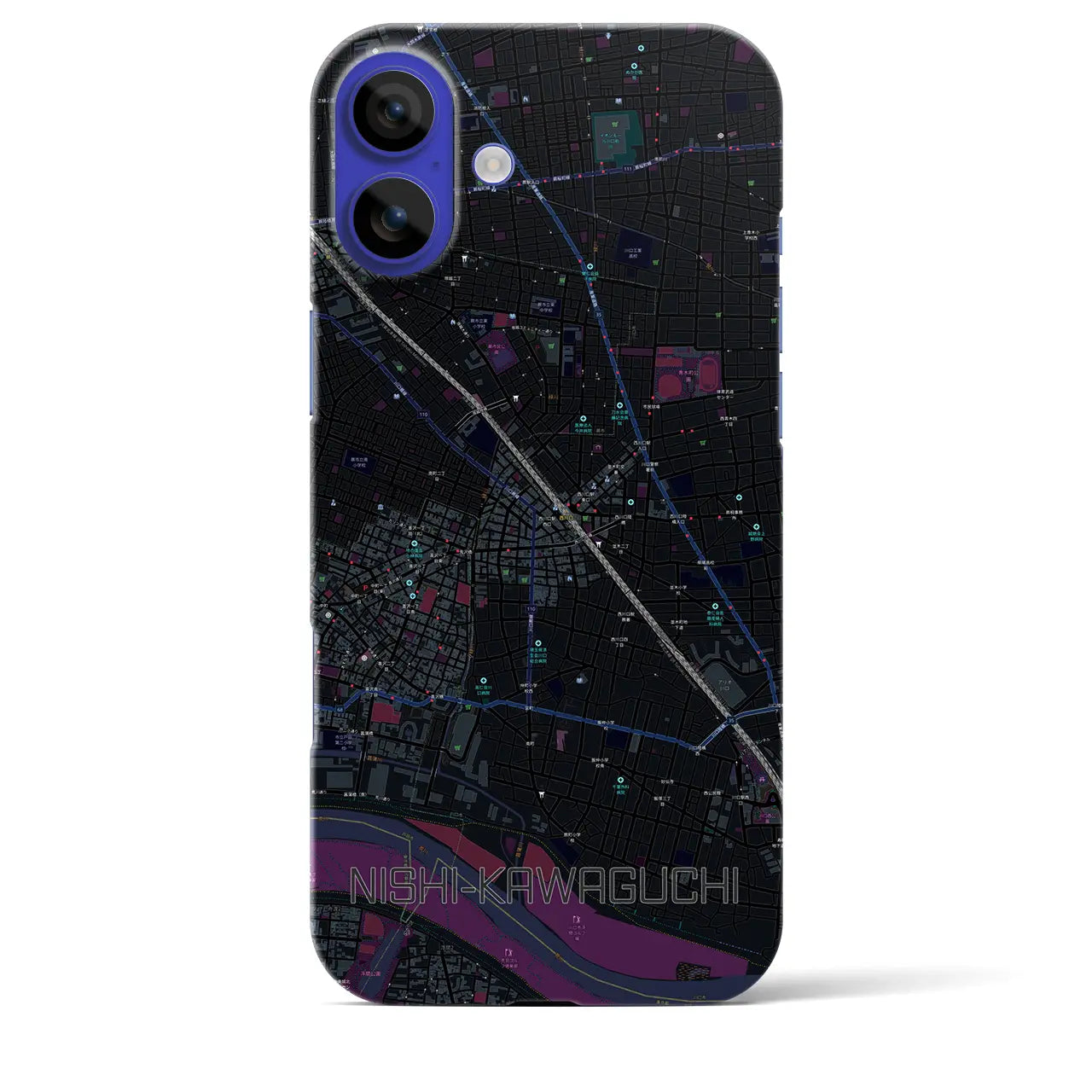 【西川口(埼玉県)】地図柄iPhoneケース(バックカバータイプ)