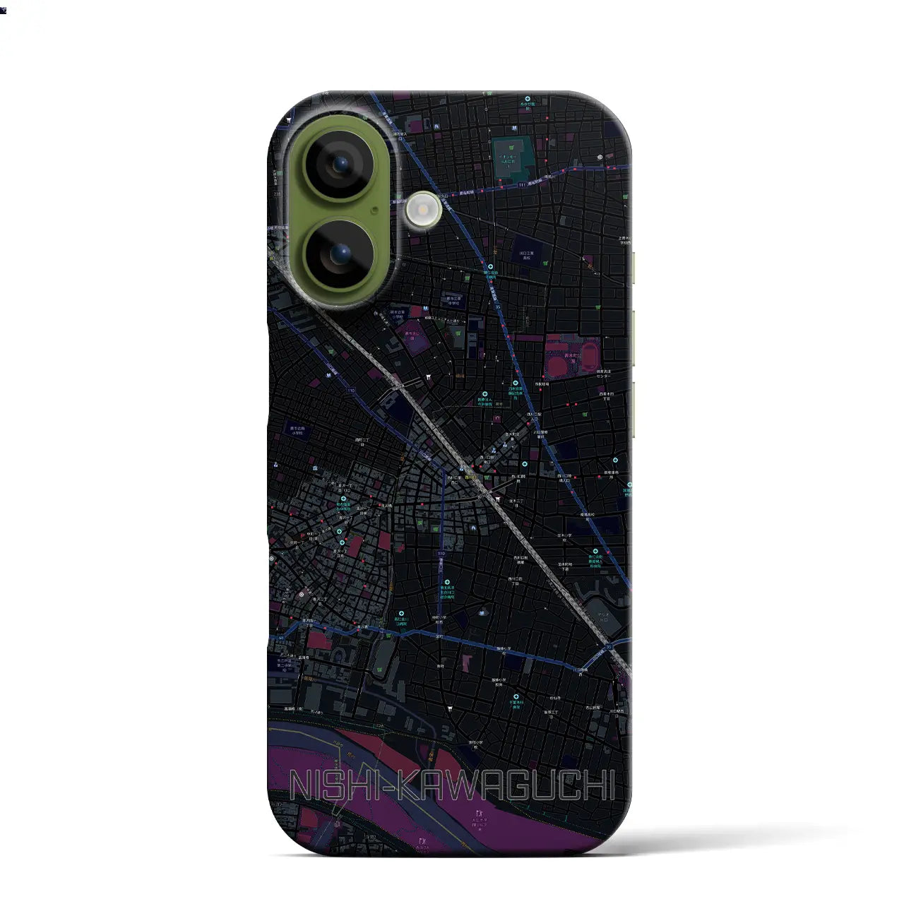 【西川口(埼玉県)】地図柄iPhoneケース(バックカバータイプ)